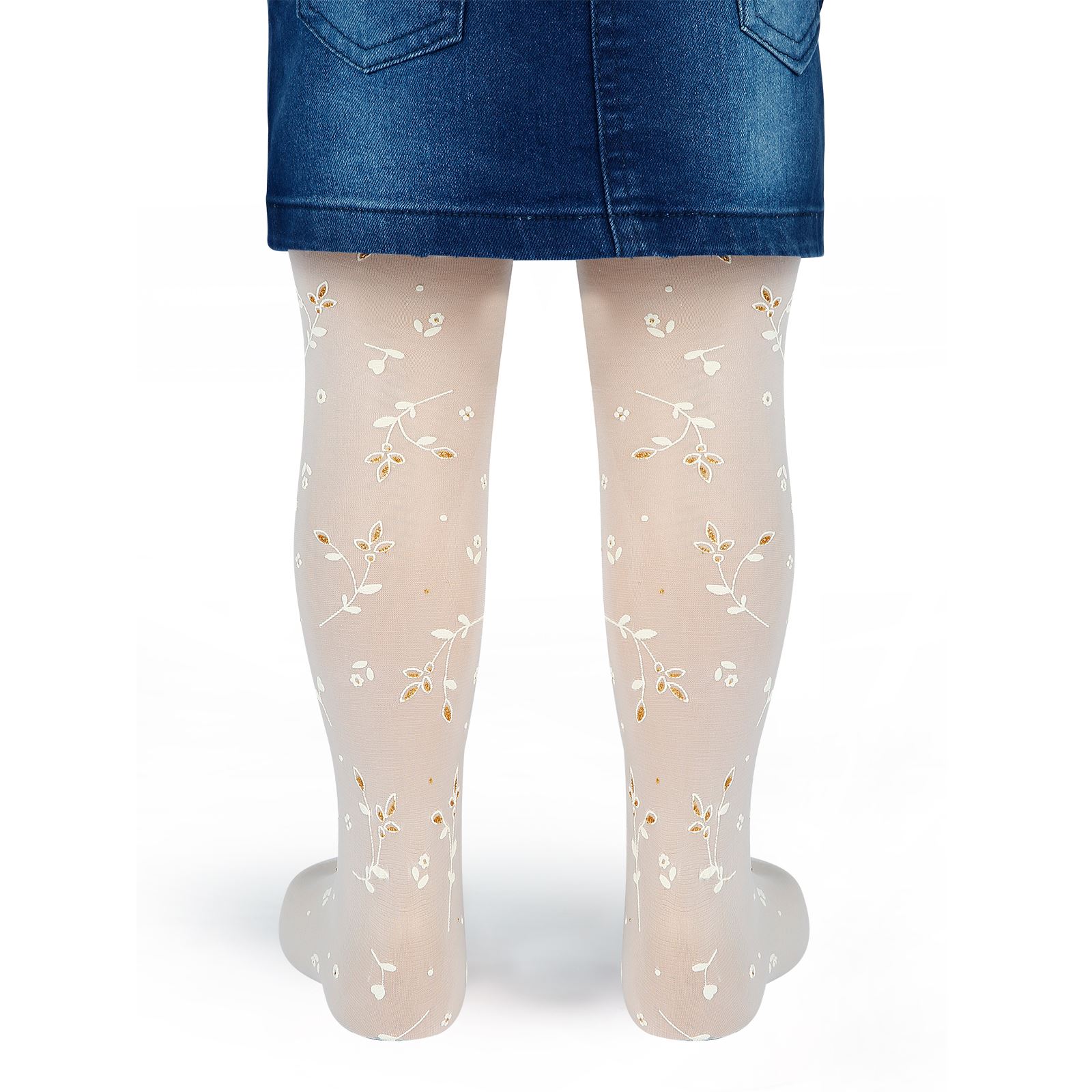 Bella Calze Kız Çocuk Külotlu Çorap 2-11 Yaş Ekru