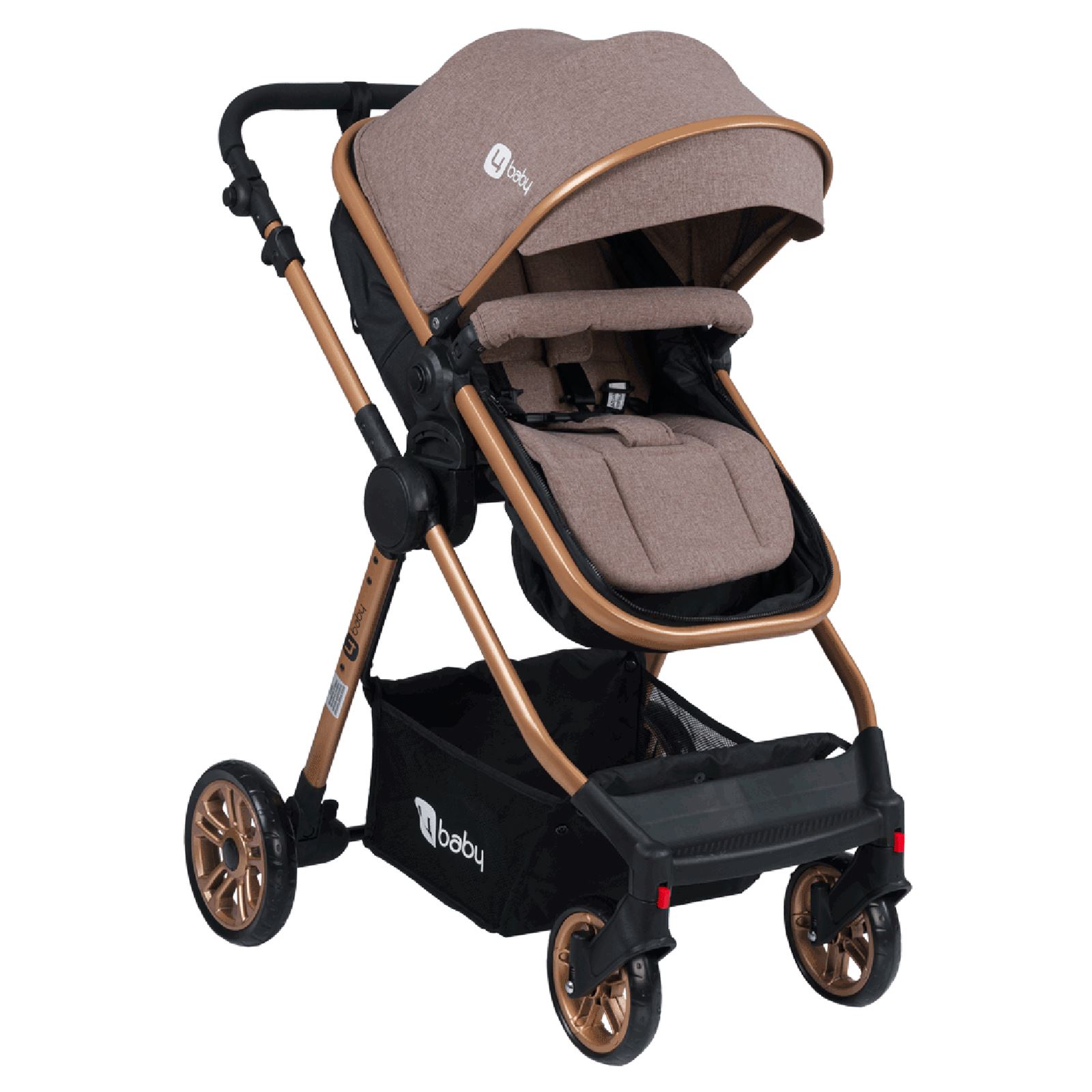 4 Baby Comfort Gold Travel Sistem Bebek Arabası Kahverengi