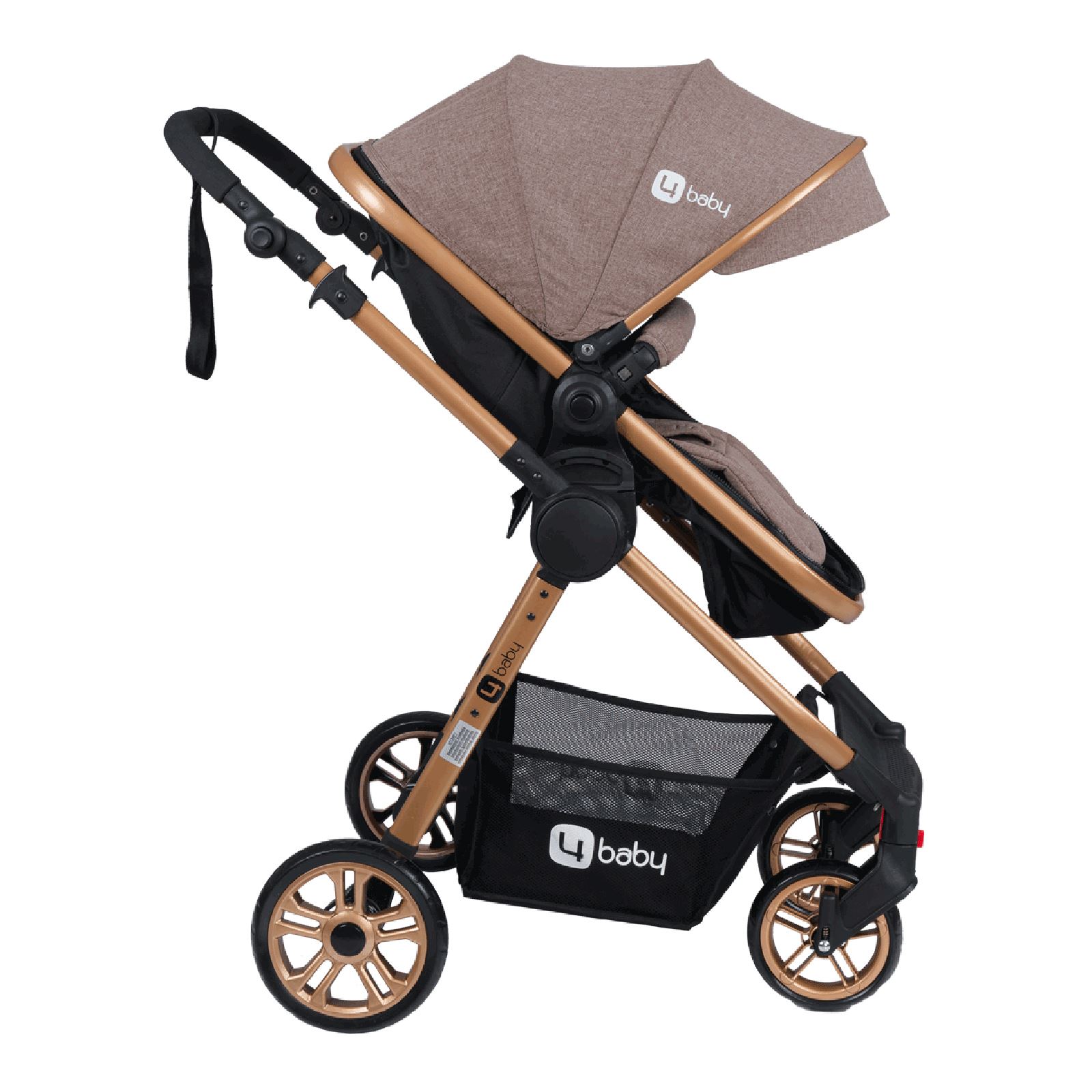 4 Baby Comfort Gold Travel Sistem Bebek Arabası Kahverengi
