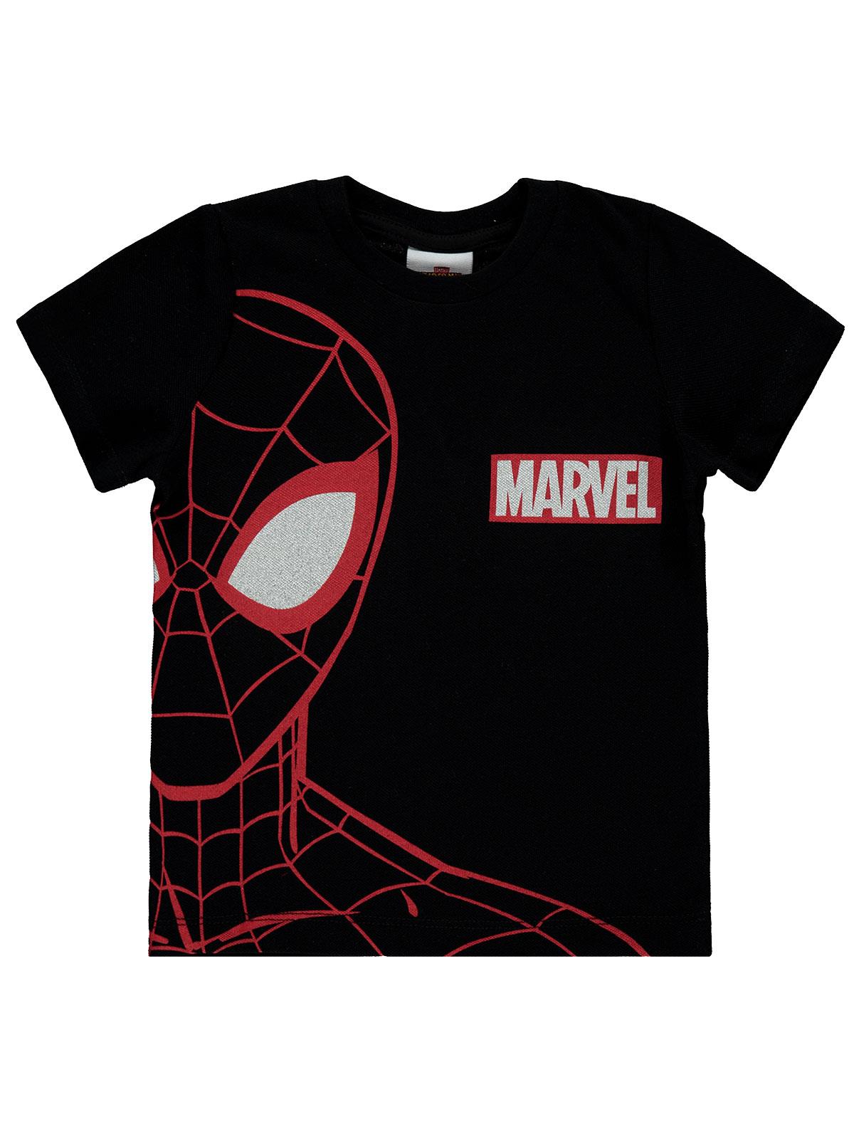 Spiderman Erkek Çocuk Tişört 2-7 Yaş Siyah