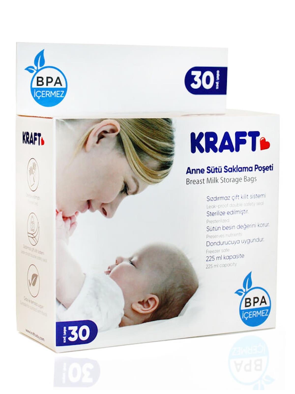 Kraft Süt Saklama Poşeti 30 Adet