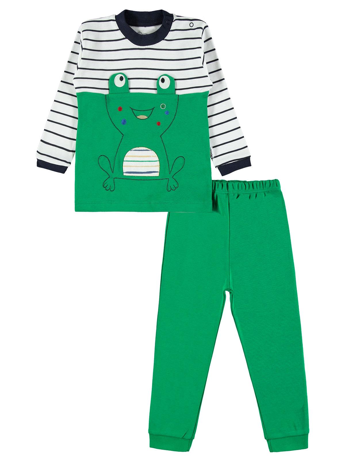 Minidamla Erkek Çocuk Pijama Takımı 2-6 Yaş Yeşil