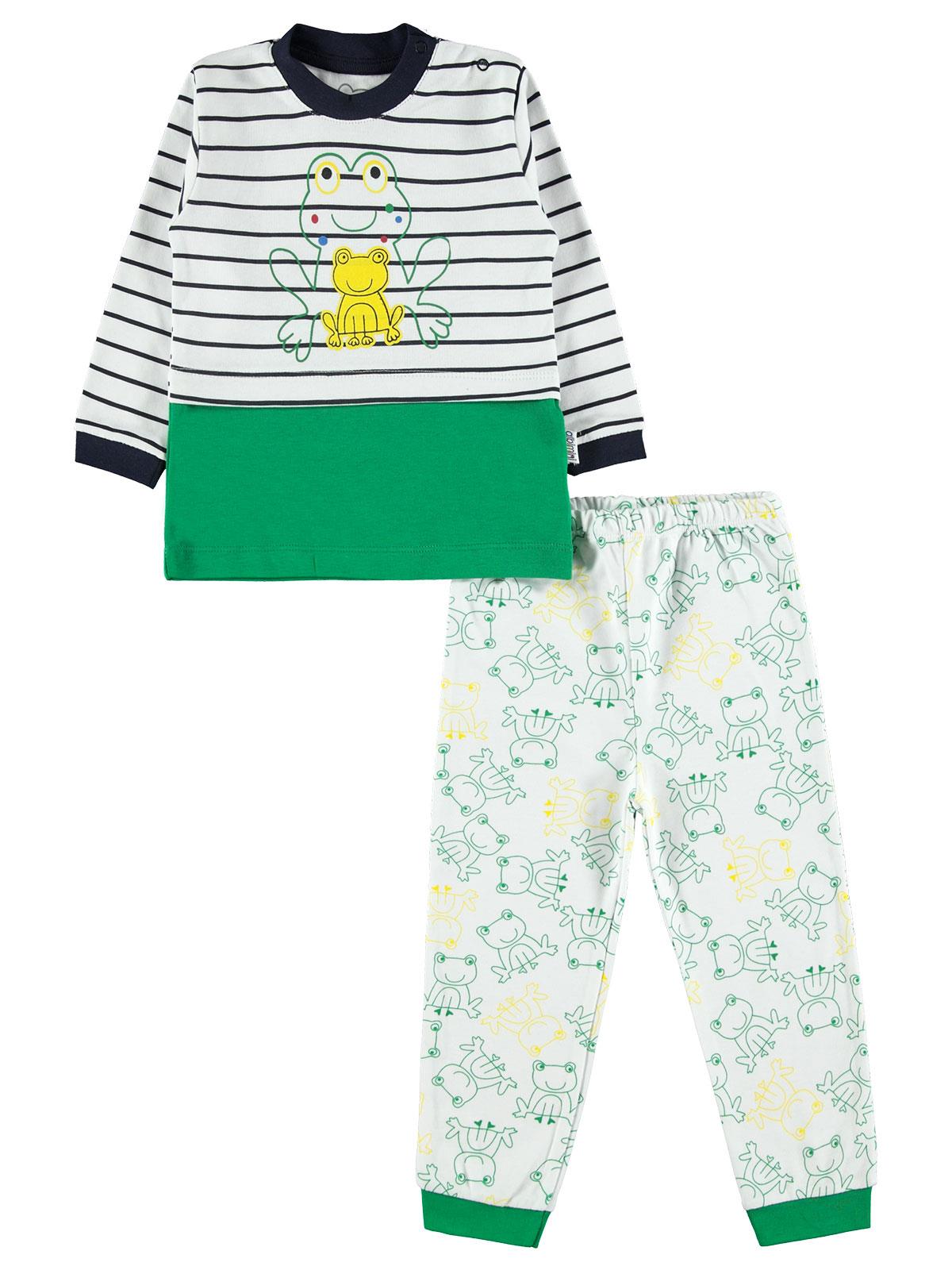 Minidamla Erkek Çocuk Pijama Takımı 2-6 Yaş Yeşil