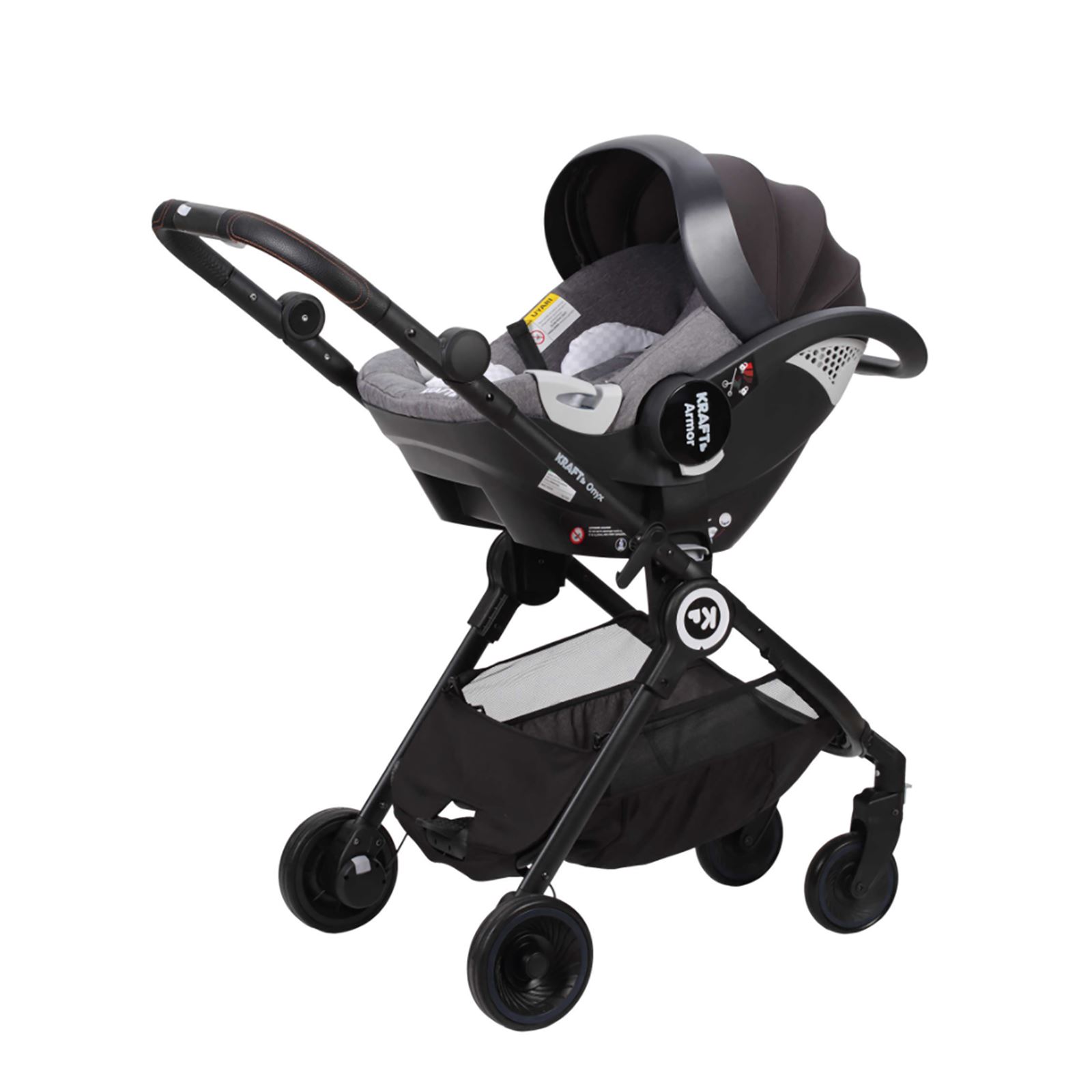 Kraft Onyx +Armour Travel Sistem Bebek Arabası Antrasit