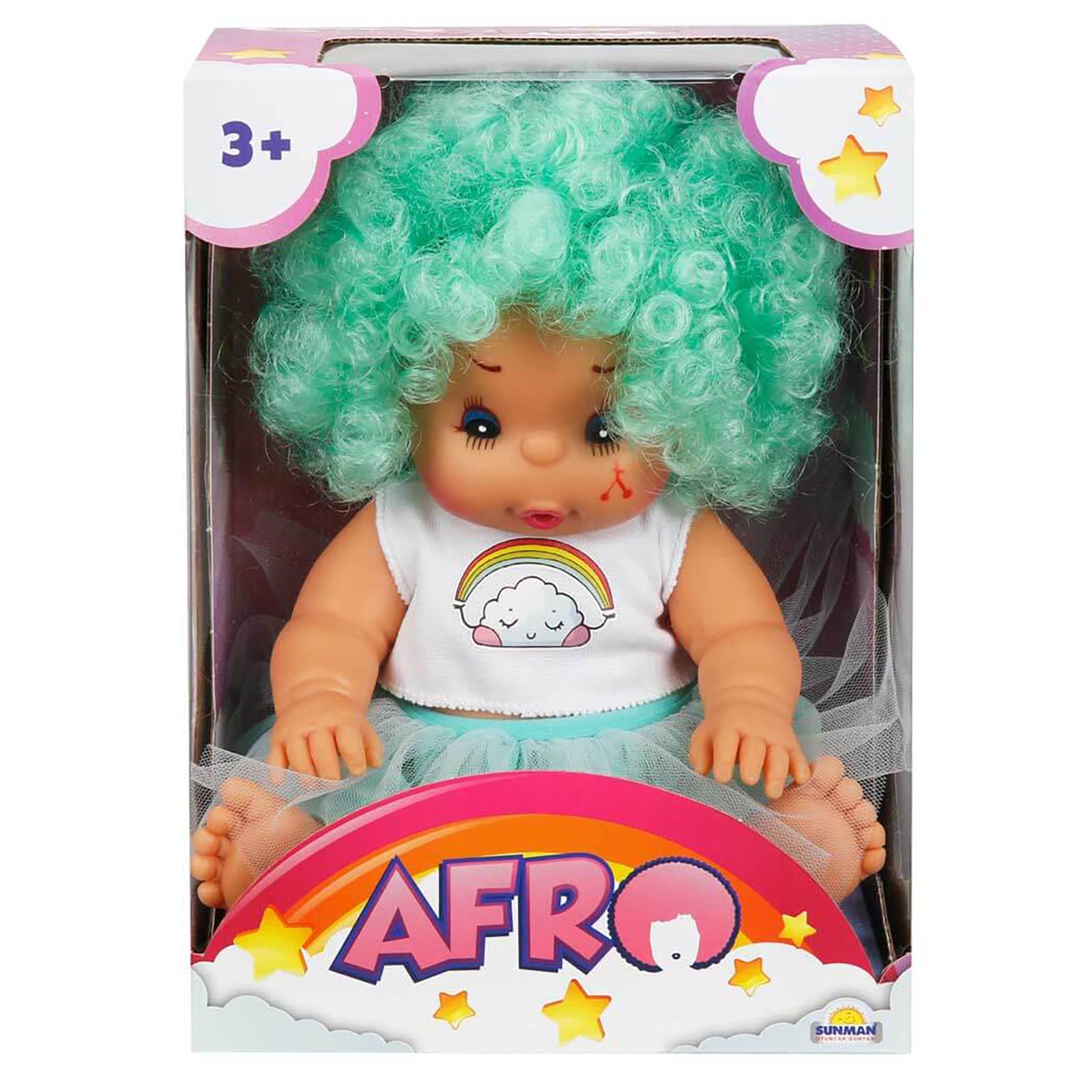 Sunman Abc Afro Kıvırcık Saçlı Bebek 23 Cm Yeşil
