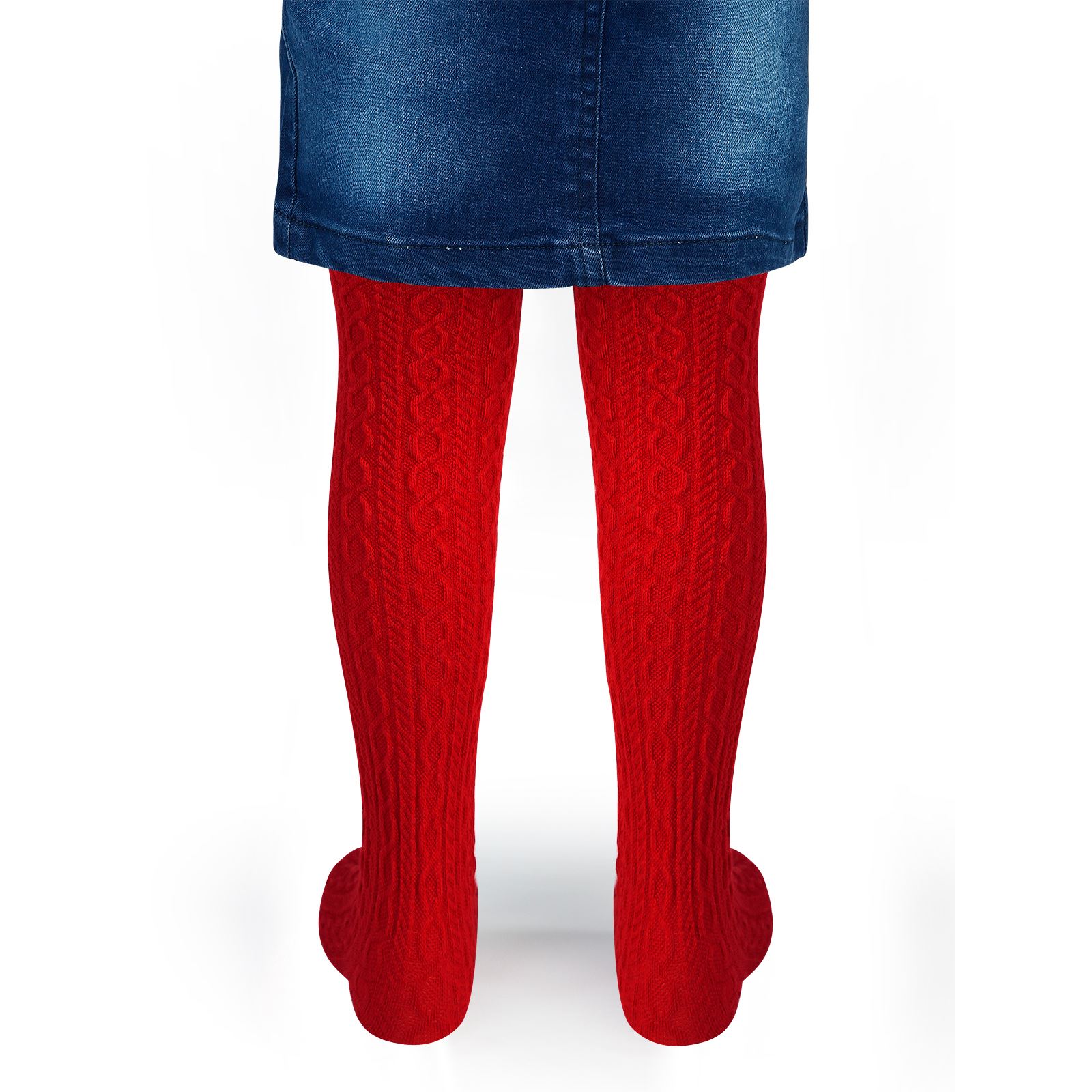Bella Calze Kız Çocuk Külotlu Çorap 2-11 Yaş  Kırmızı