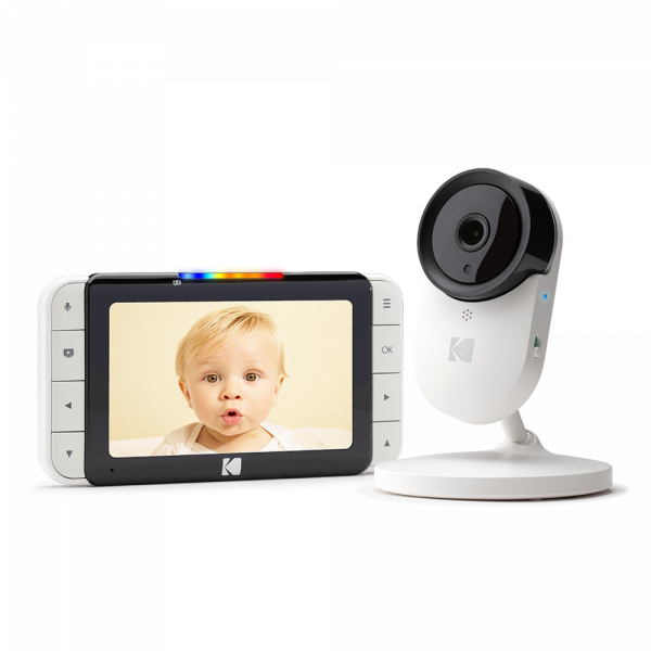 C520 Kodak Cherish Akıllı Video Bebek Monitörü-5.0 Inç LCD Ekran Ebeveyn Ünitesi Beyaz