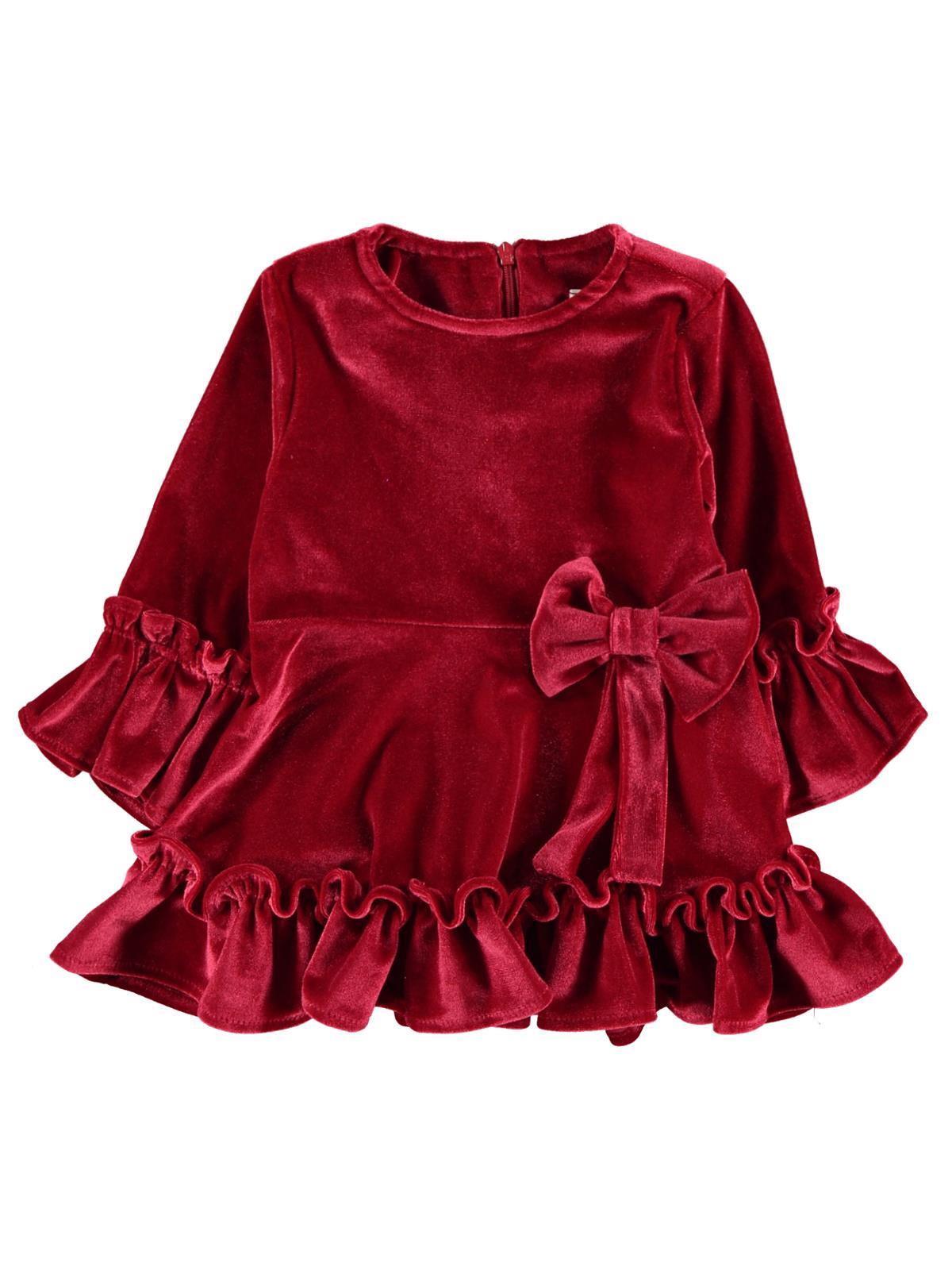 Civil Baby Kız Bebek Elbise 6-18 Ay Kırmızı