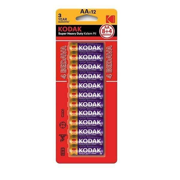 Kodak Heavy Duty Zınc AA R6 1.5V 8+4 Kalem Pil