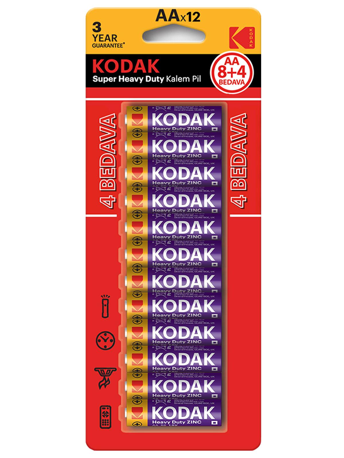 Kodak Heavy Duty Zinc AAA 1.5V 8+4 İnce Pil