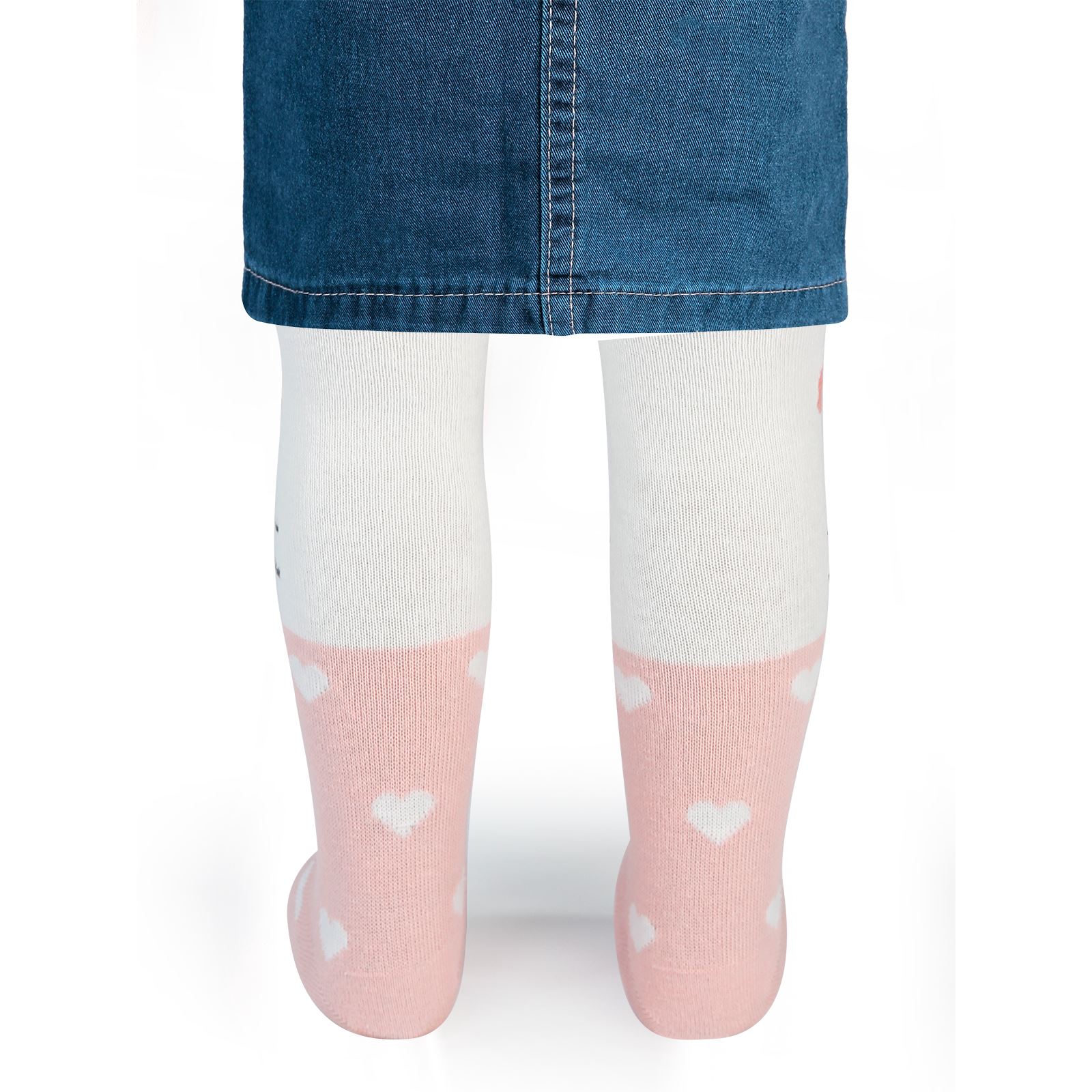Civil Baby Kız Bebek Külotlu Çorap 0-12 Ay Pudra