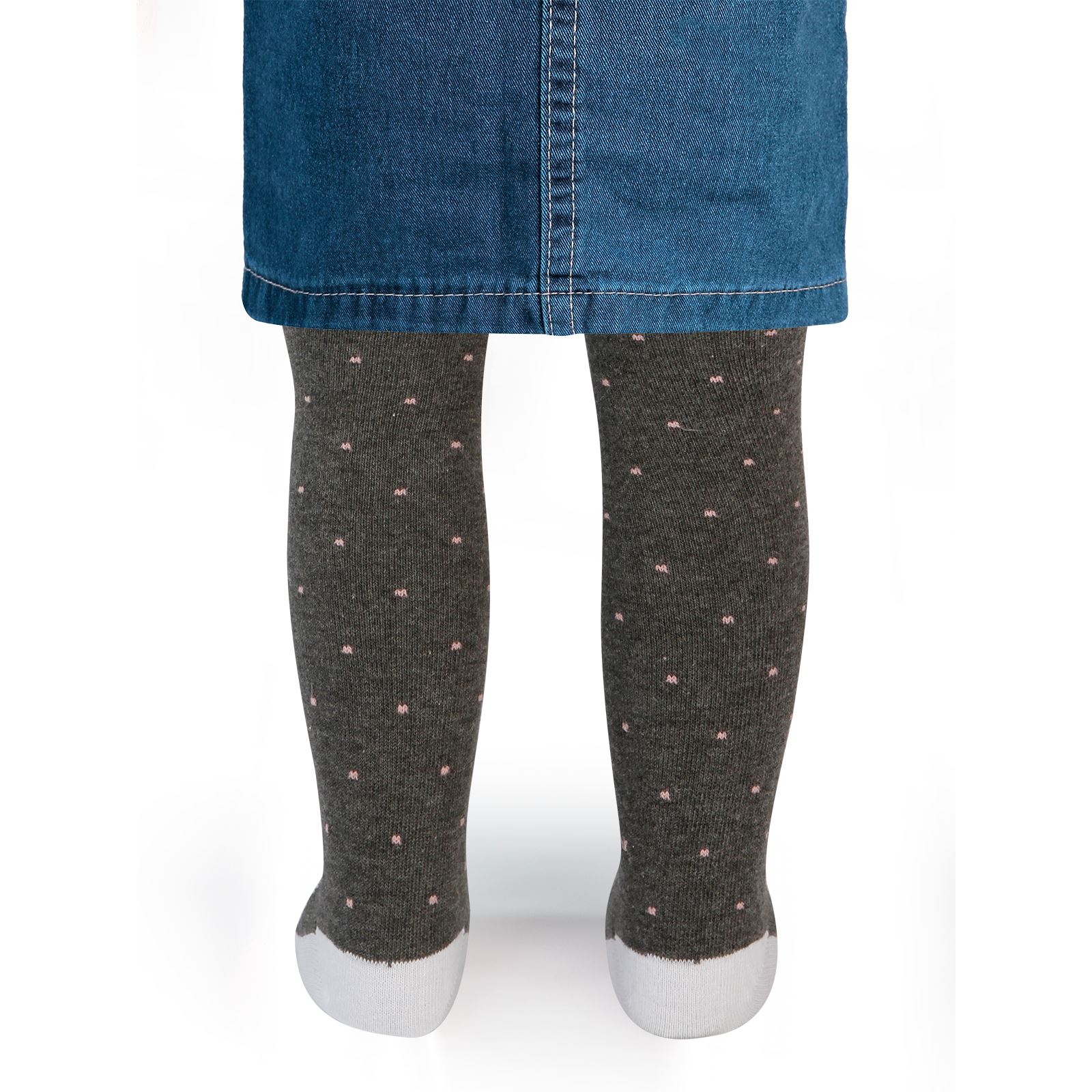 Civil Baby Kız Bebek Külotlu Çorap 0-12 Ay  Füme