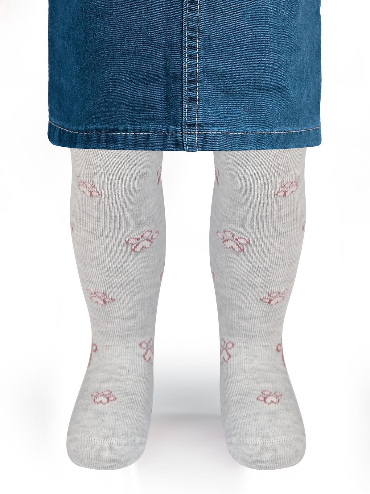 Civil Baby Kız Bebek Külotlu Çorap 0-12 Ay Gri