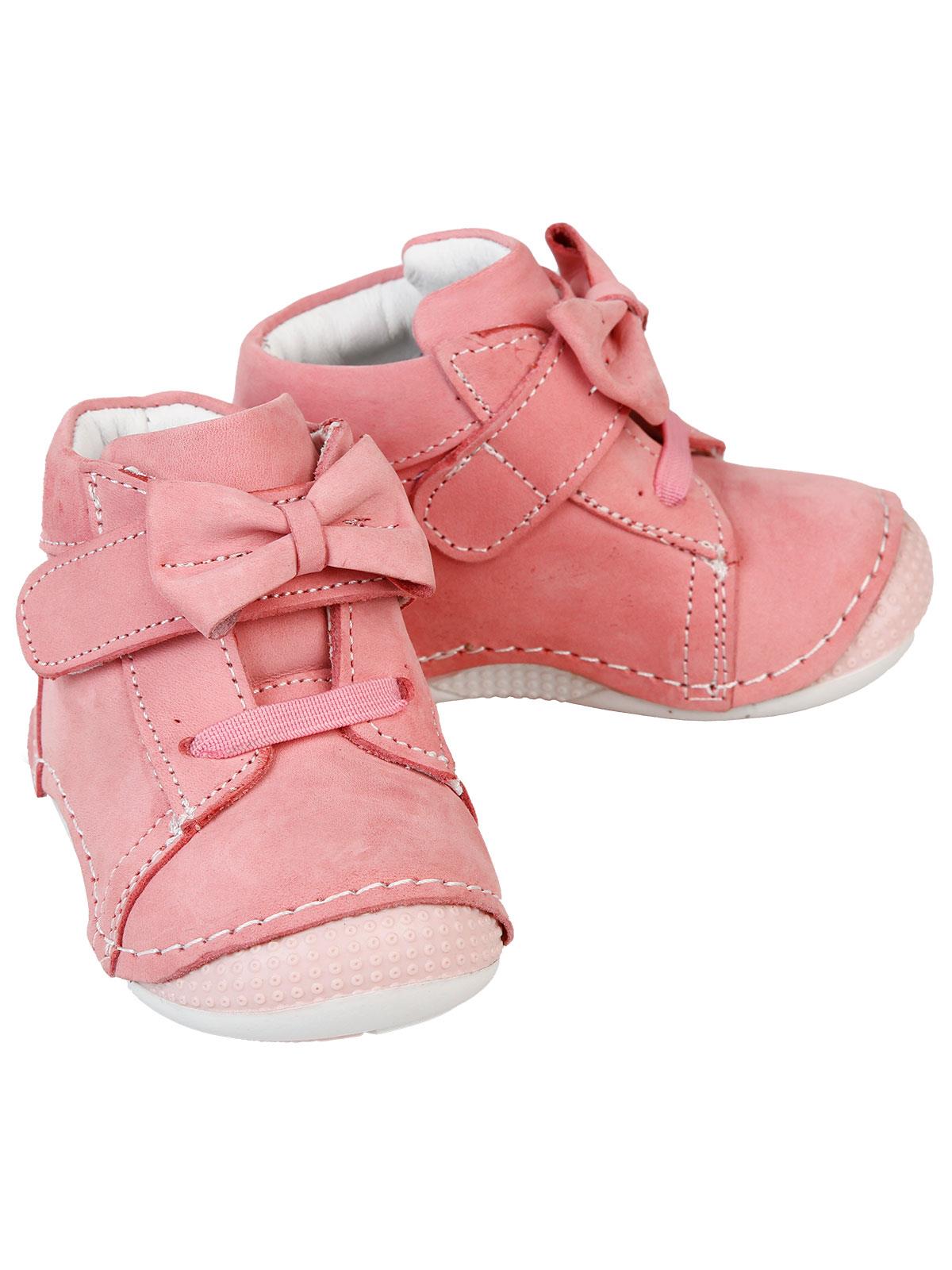 Baby Force Kız Bebek Deri İlkadım Ayakkabısı 18-21 Numara Pudra
