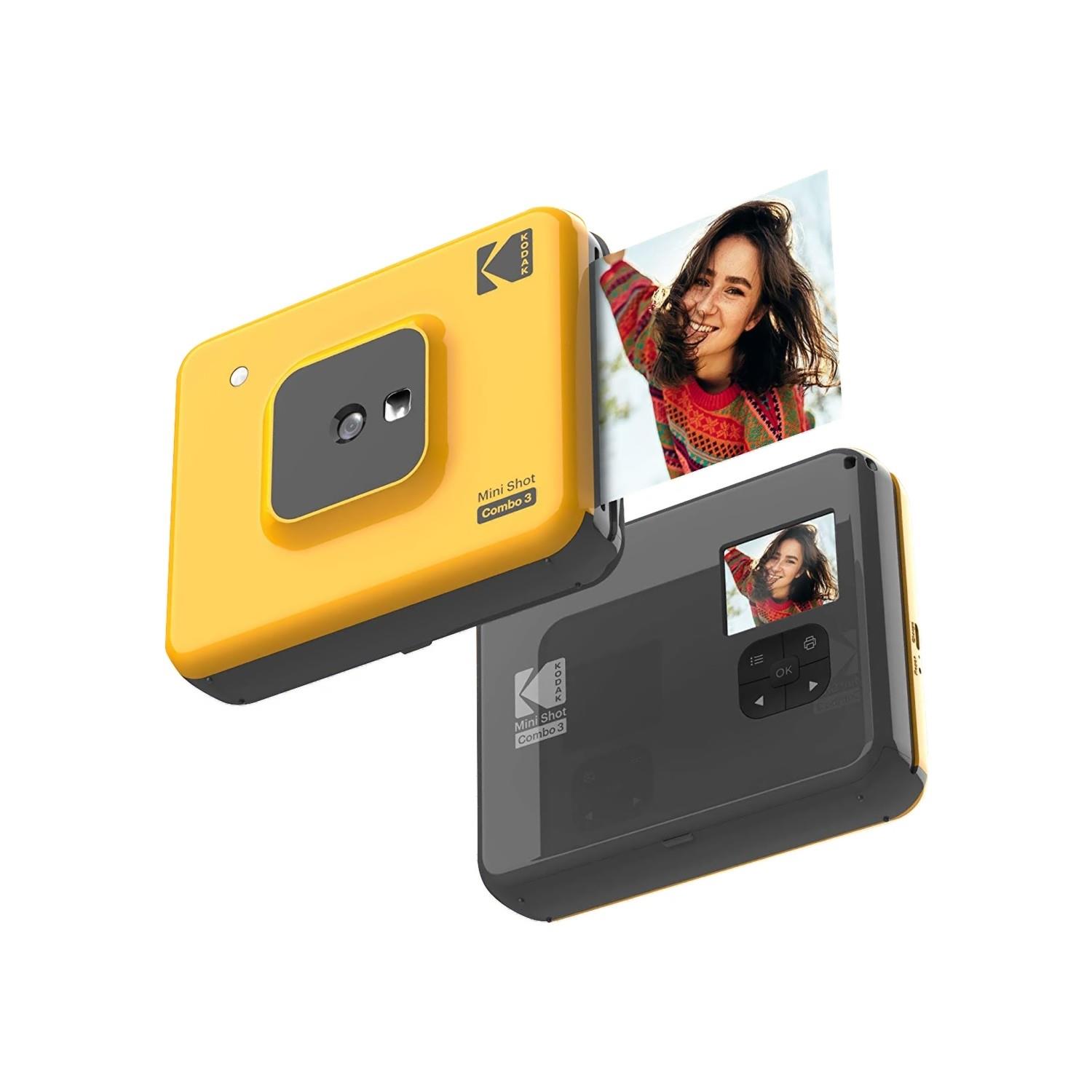 Kodak Mini Shot Combo 3 - C300 Anında Baskı Dijital Fotoğraf Makinesi Sarı (ICRG-330 Hediyeli)