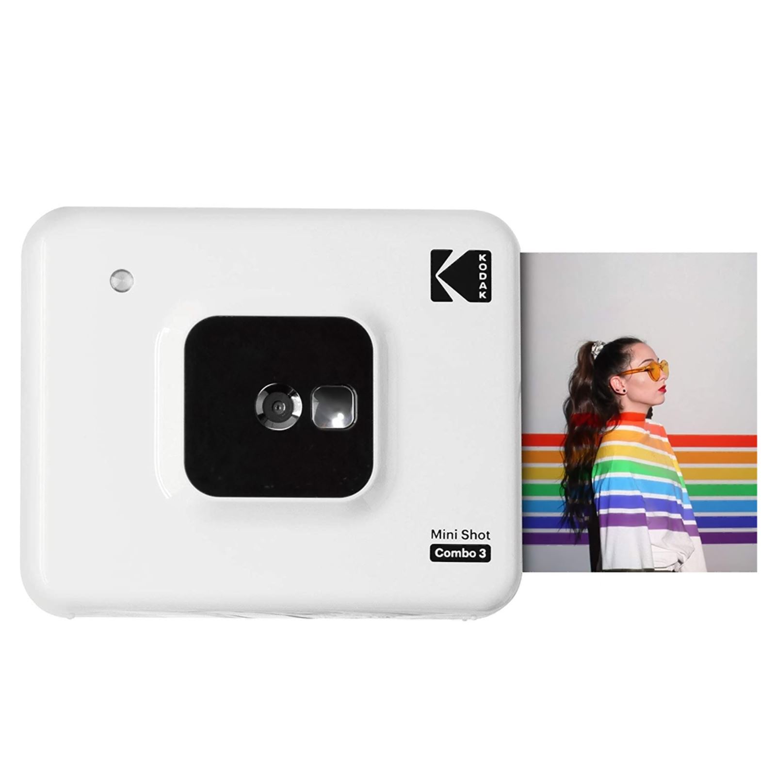 Kodak Mini Shot Combo 3 - C300 Anında Baskı Dijital Fotoğraf Makinesi Beyaz (ICRG-330 Hediyeli)