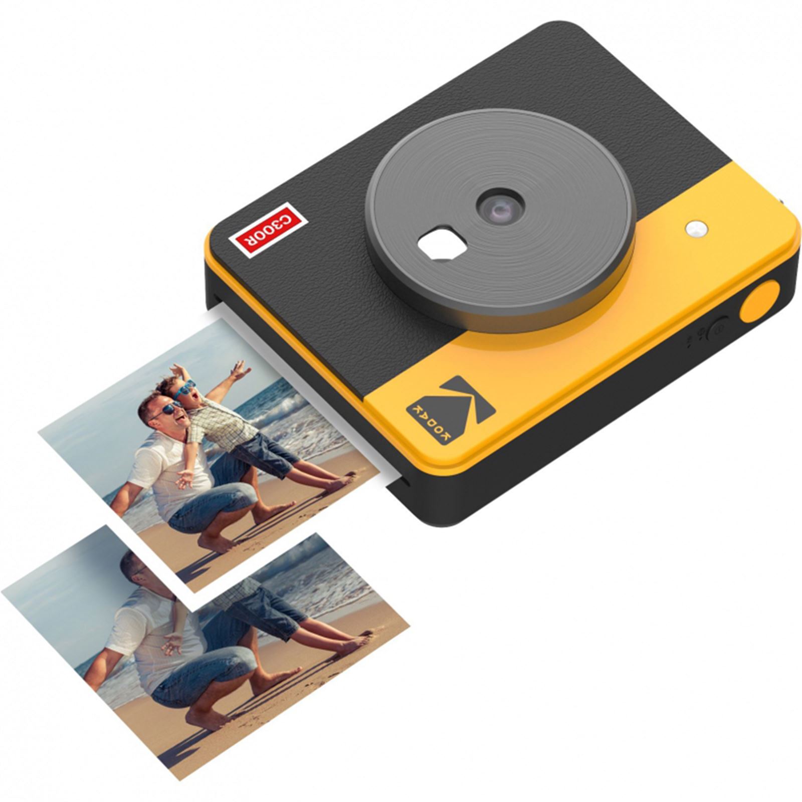 Kodak Mini Shot Combo 3 Retro/C300R - Anında Baskı Dijital Fotoğraf Makinesi Sarı (ICRG-330 Hediyeli)