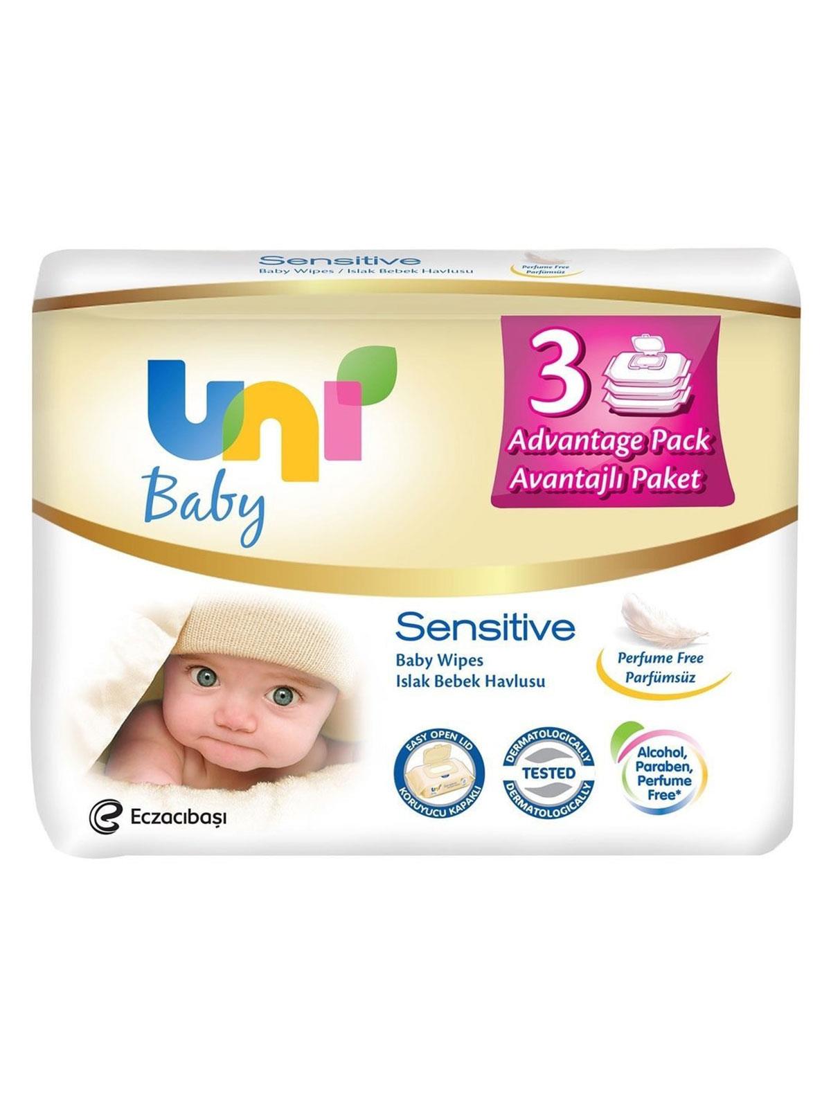 Uni Baby Sensitive Islak Havlu 3'lü 168 Yaprak