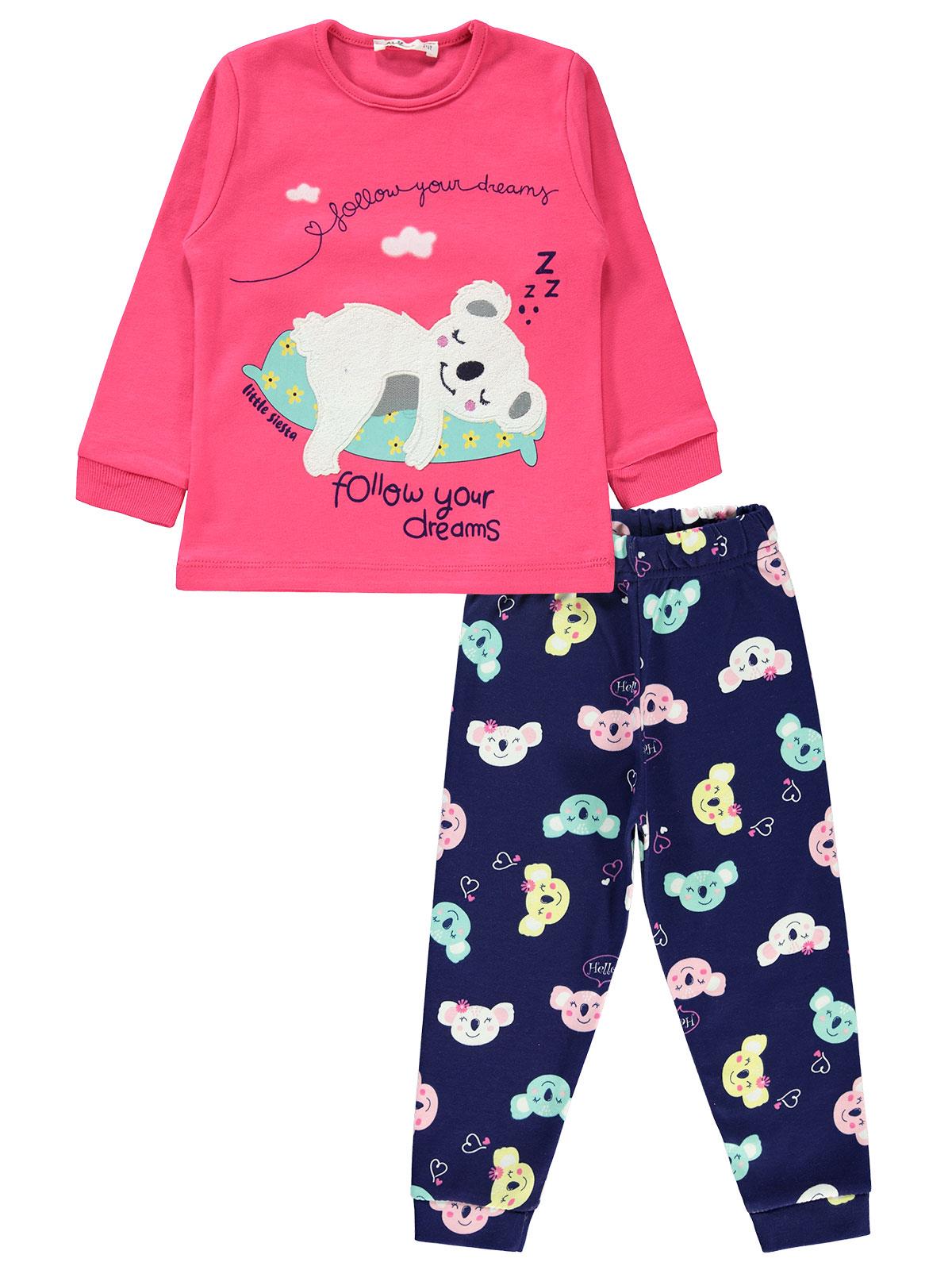 Civil Girls Kız Çocuk Pijama Takımı 2-5 Yaş Fuşya