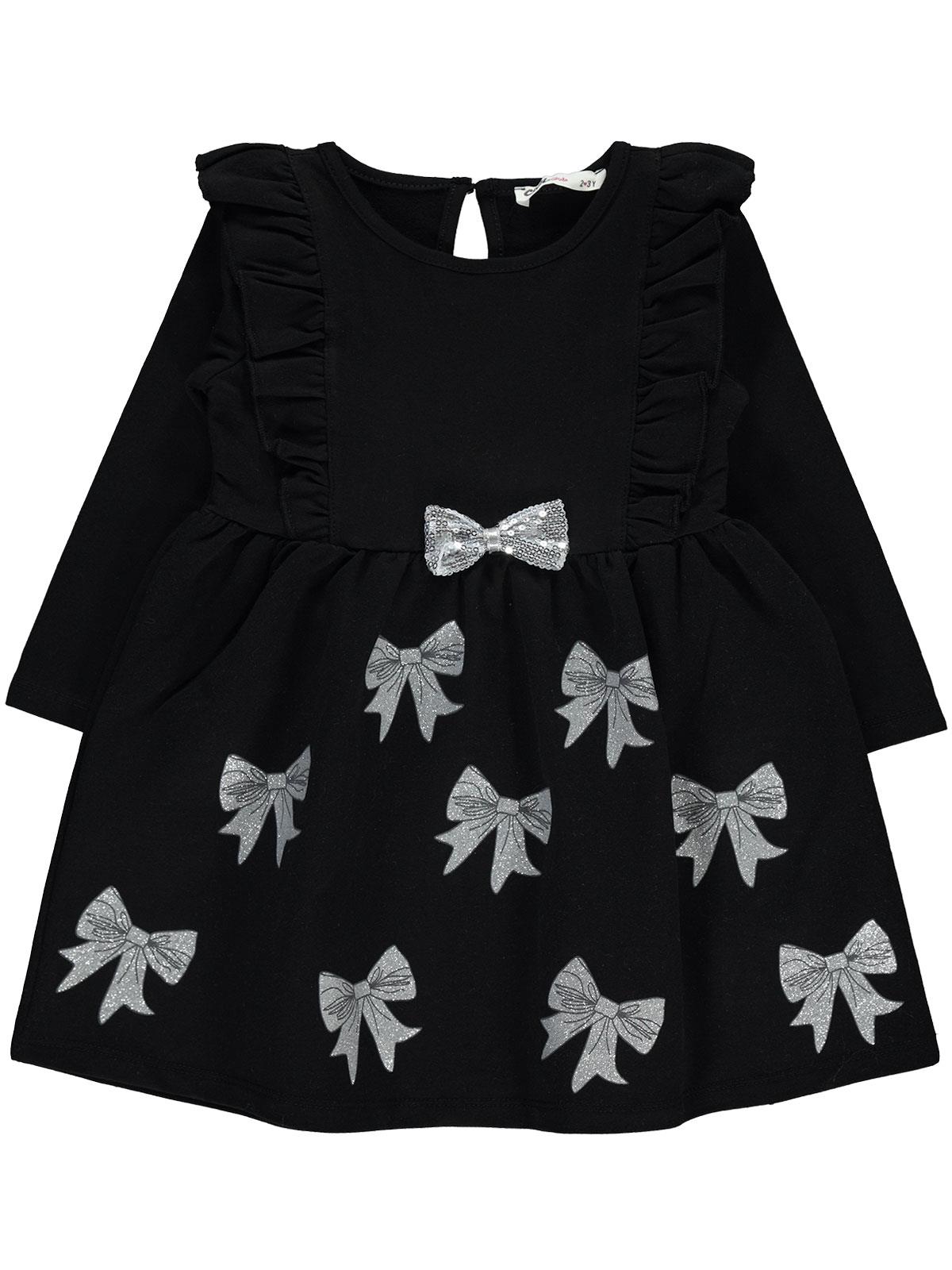 Cvl Kız Çocuk Elbise 2-5 Yaş Siyah