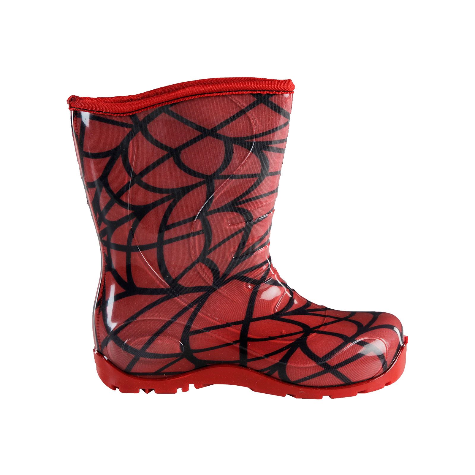 Boots Erkek Çocuk Ağ Desenli Yağmur Çizmesi 30-34 Numara Kırmızı