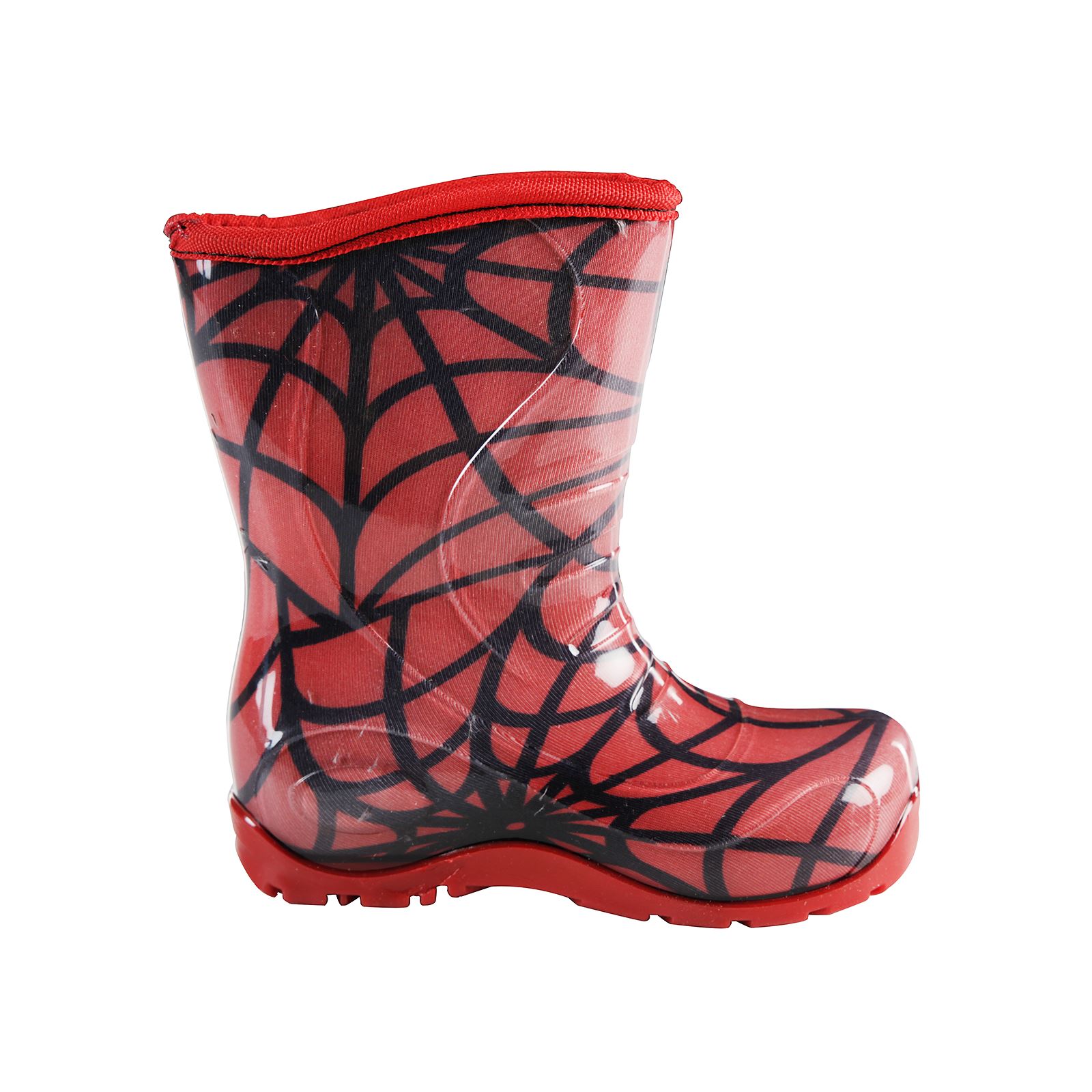 Boots Erkek Çocuk Ağ Desenli Yağmur Çizmesi 24-28 Numara Kırmızı