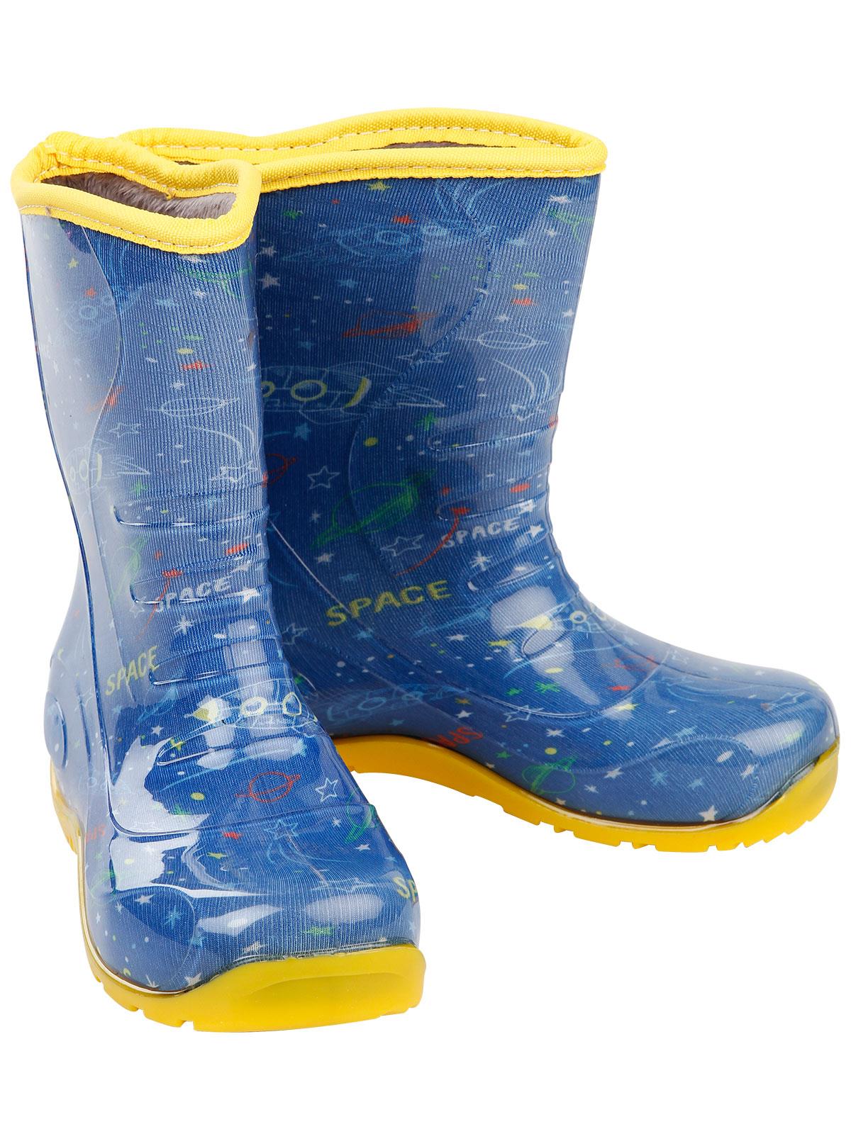 Boots Erkek Uzay Dinazor Desenli Yağmur Çizmesi 30-34 Numara Mavi