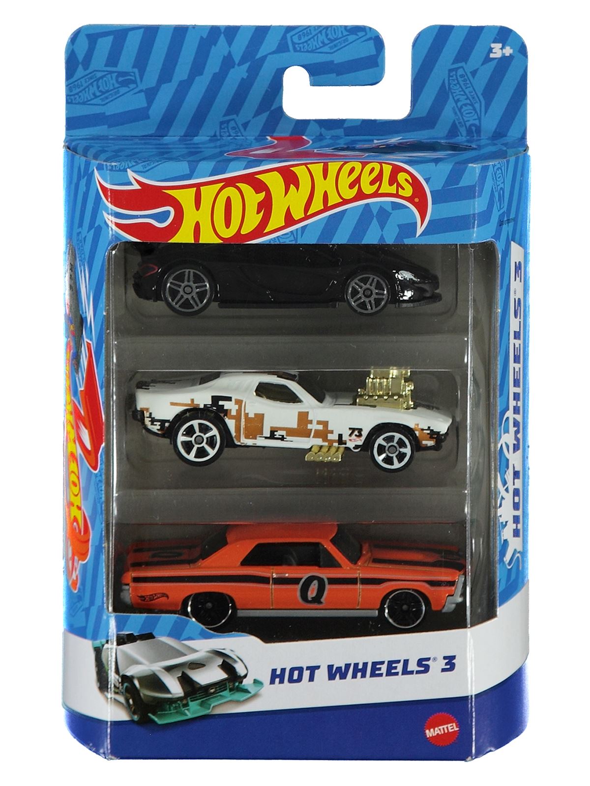 Hot Wheels 3'lü Araba Seti 3+ Yaş Beyaz