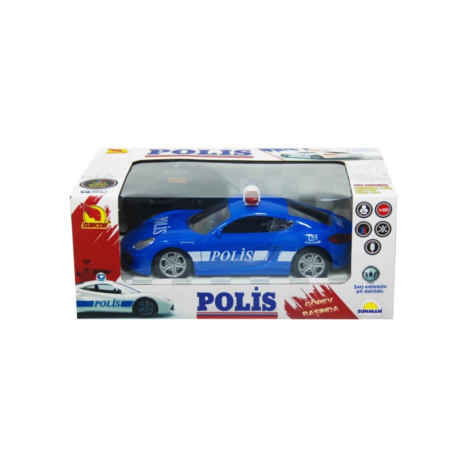 Sunman Şarjlı Uzaktan Kumandalı Polis Arabası 3+ Yaş Mavi