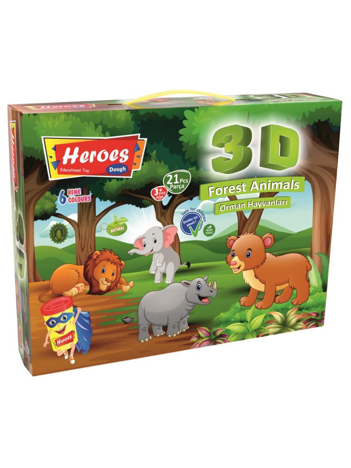 Heroes 3D Orman Hayvanları Oyun Hamuru Seti