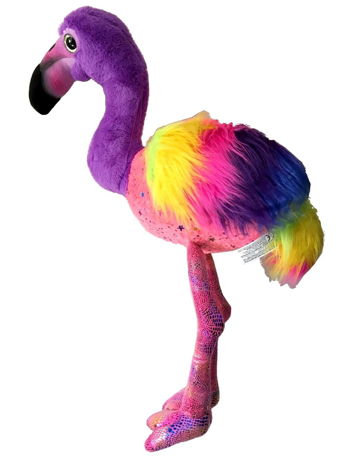 Vardem Peluş Flamingo Gökkuşağı 75 Cm Mor