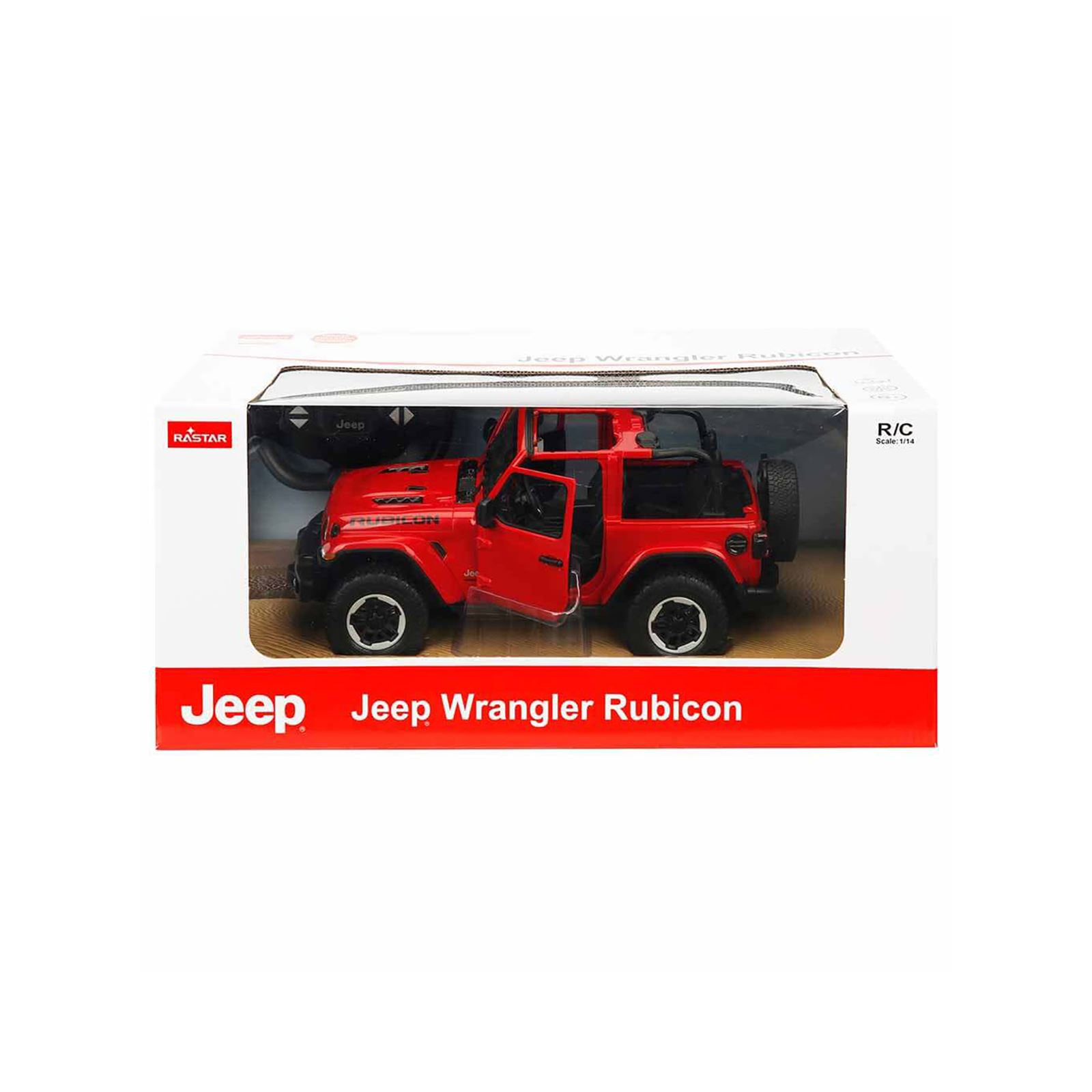 Rastar 1:14 Jeep Wrangler Rubicon Uzaktan Kumandalı Araba Kırmızı