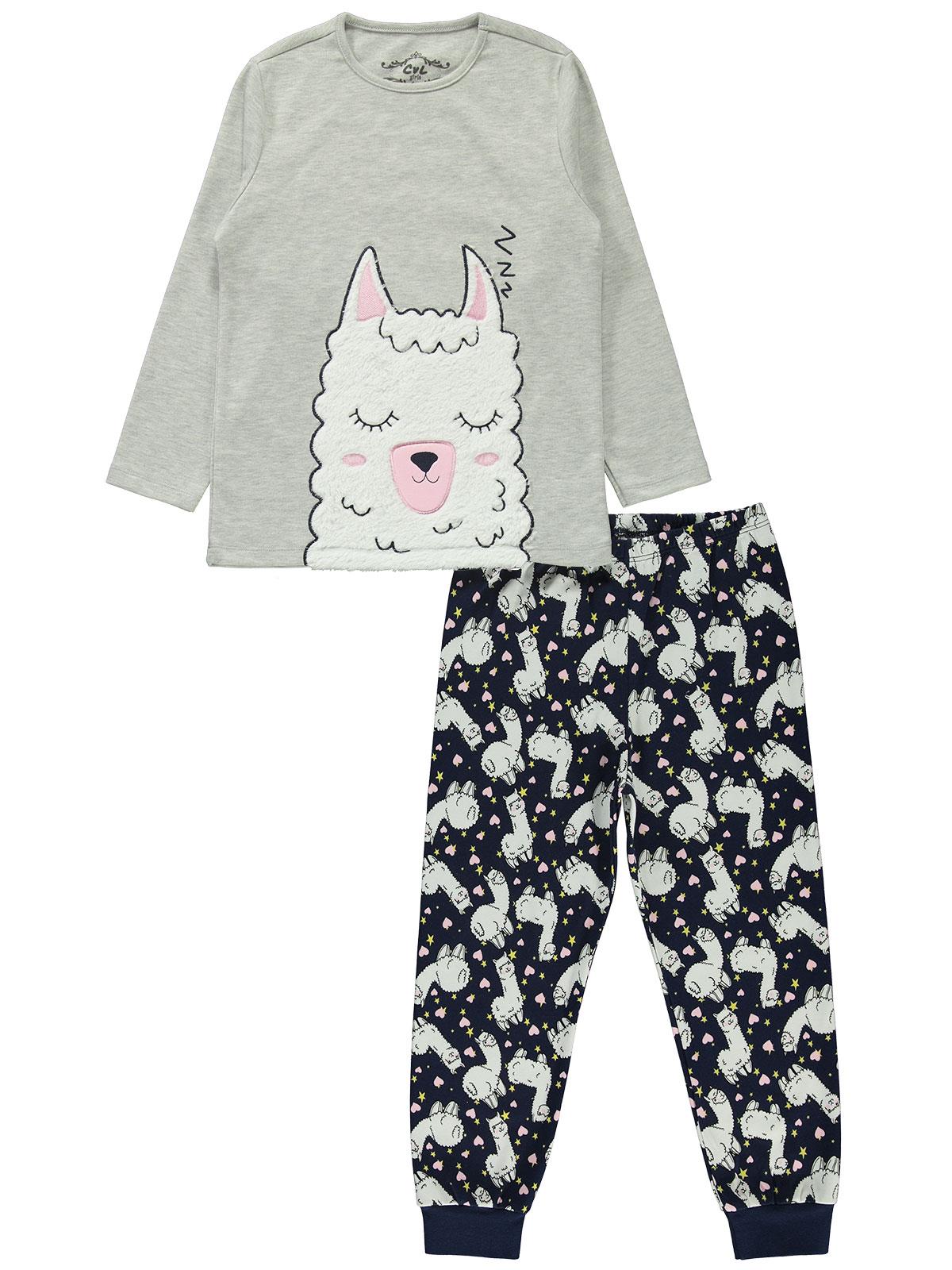 Cvl Kız Çocuk Pijama Takımı 6-9 Yaş Lacivert