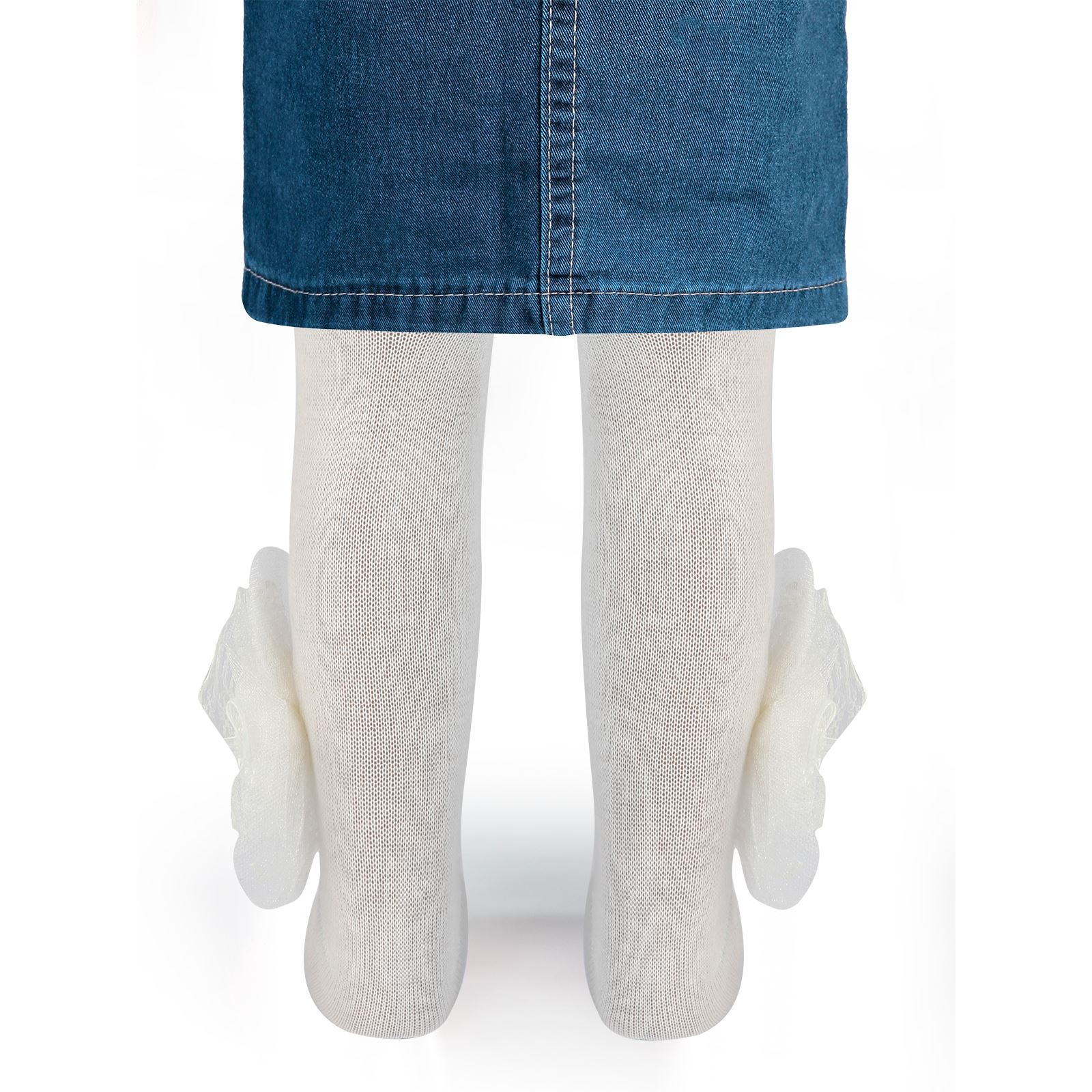 Minidamla Kız Bebek Külotlu Çorap 0-24 Ay Ekru
