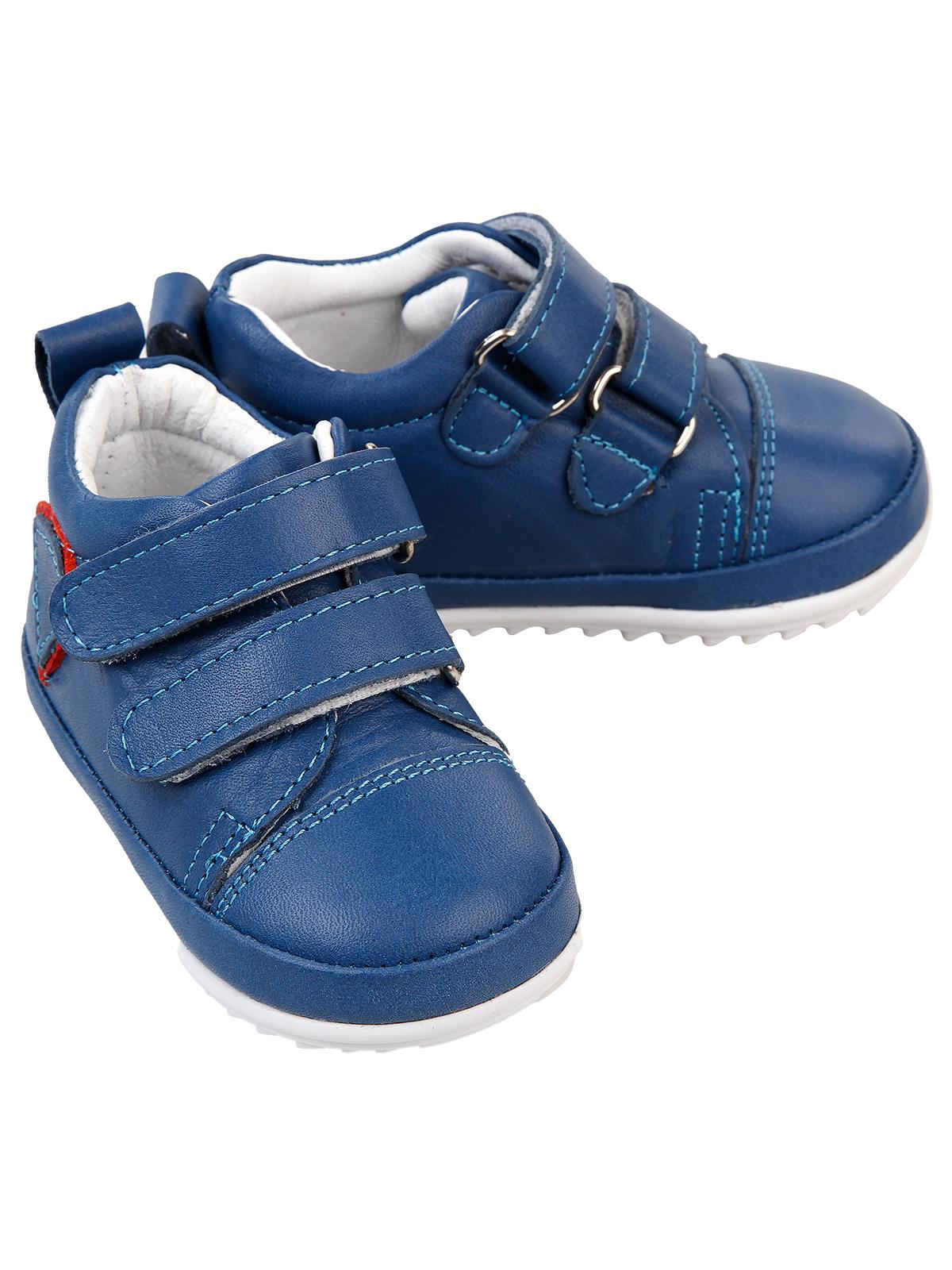 Baby Force Erkek Bebek Deri İlkadım Ayakkabısı 18-21 Numara Mavi