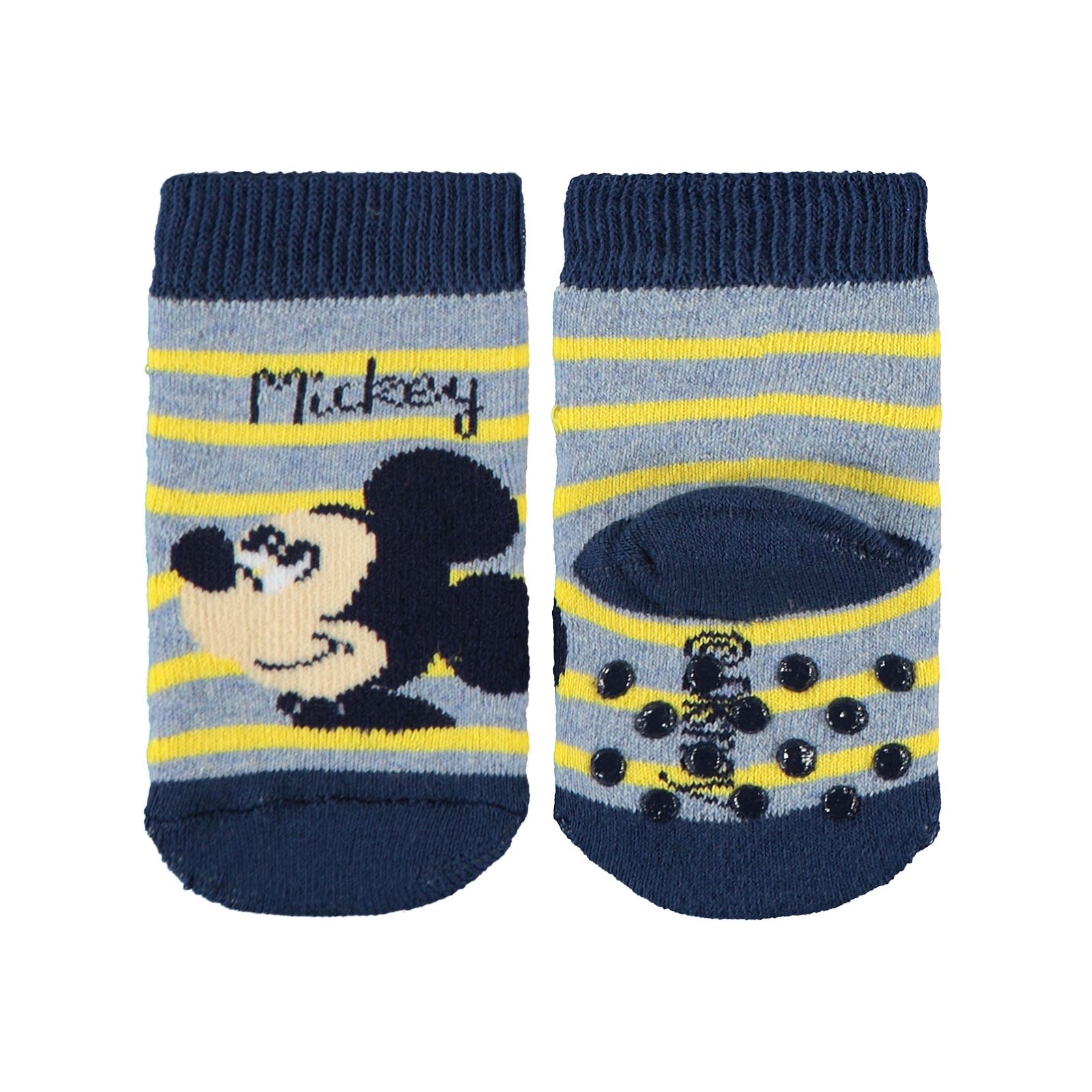 Mickey Mouse Erkek Bebek Havlu Çorap 0-36 Ay Mavi