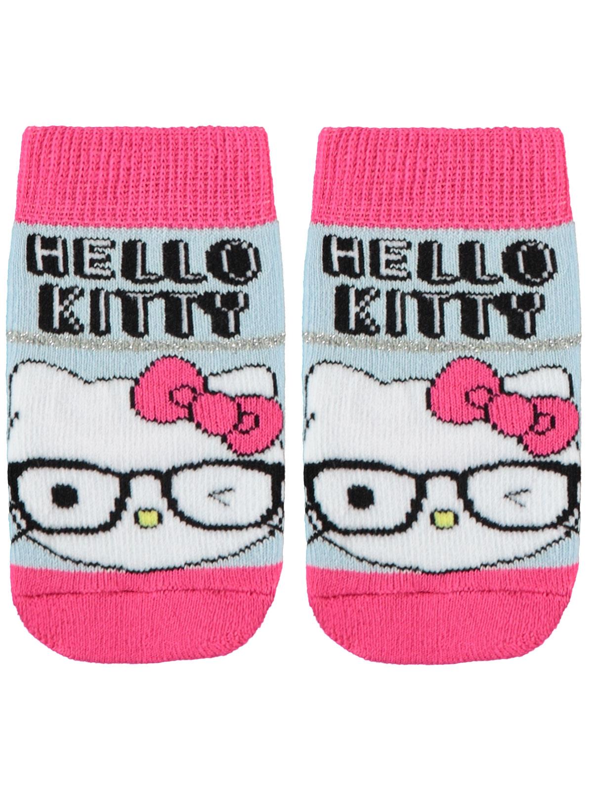 Hello Kitty Kız Bebek Havlu Çorap 0-36 Ay Fuşya