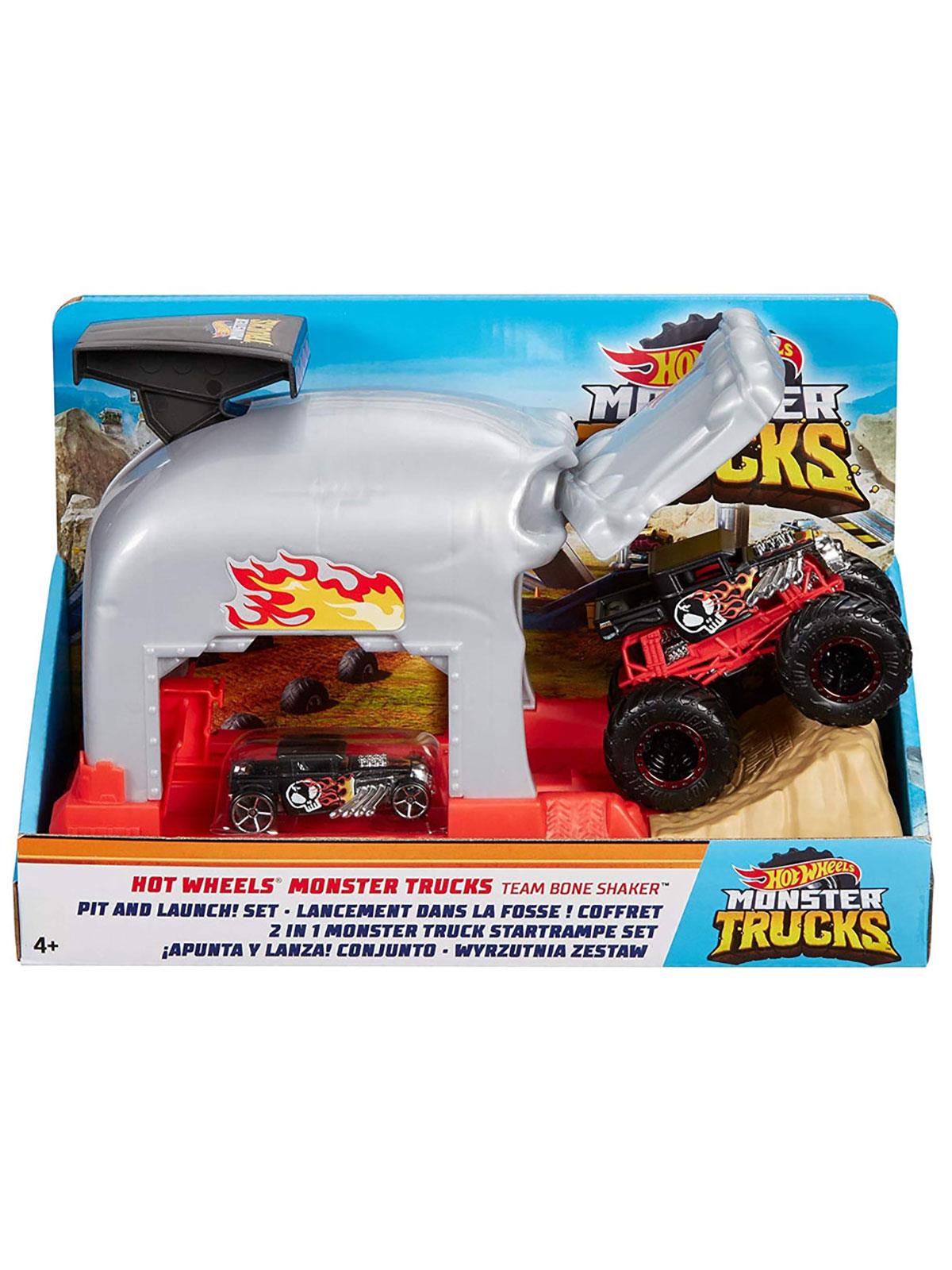 Hot Wheels Monster Trucks Fırlatıcılı Oyun Seti Gri