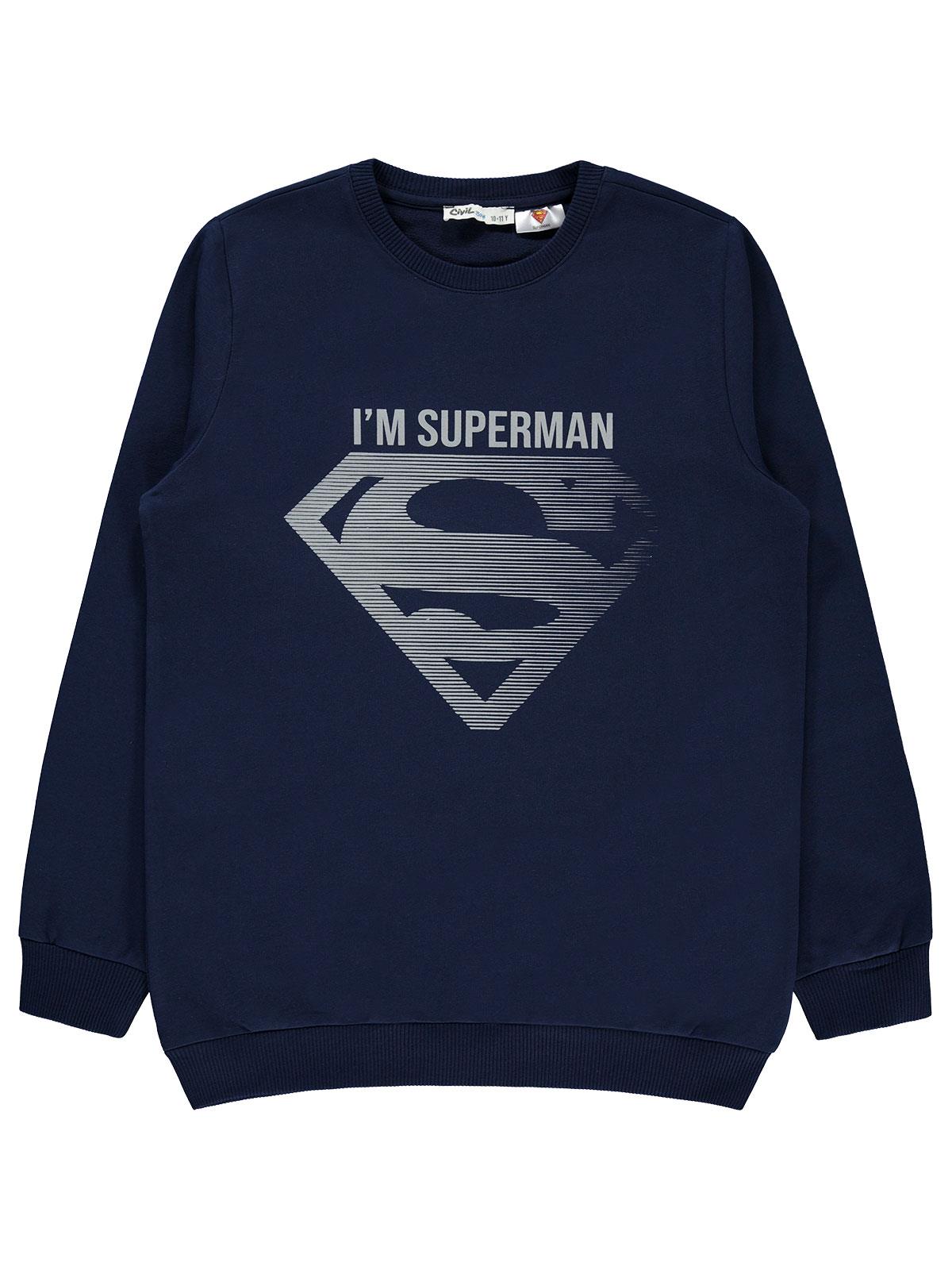 Superman Erkek Çocuk Sweatshirt 10-13 Yaş Lacivert