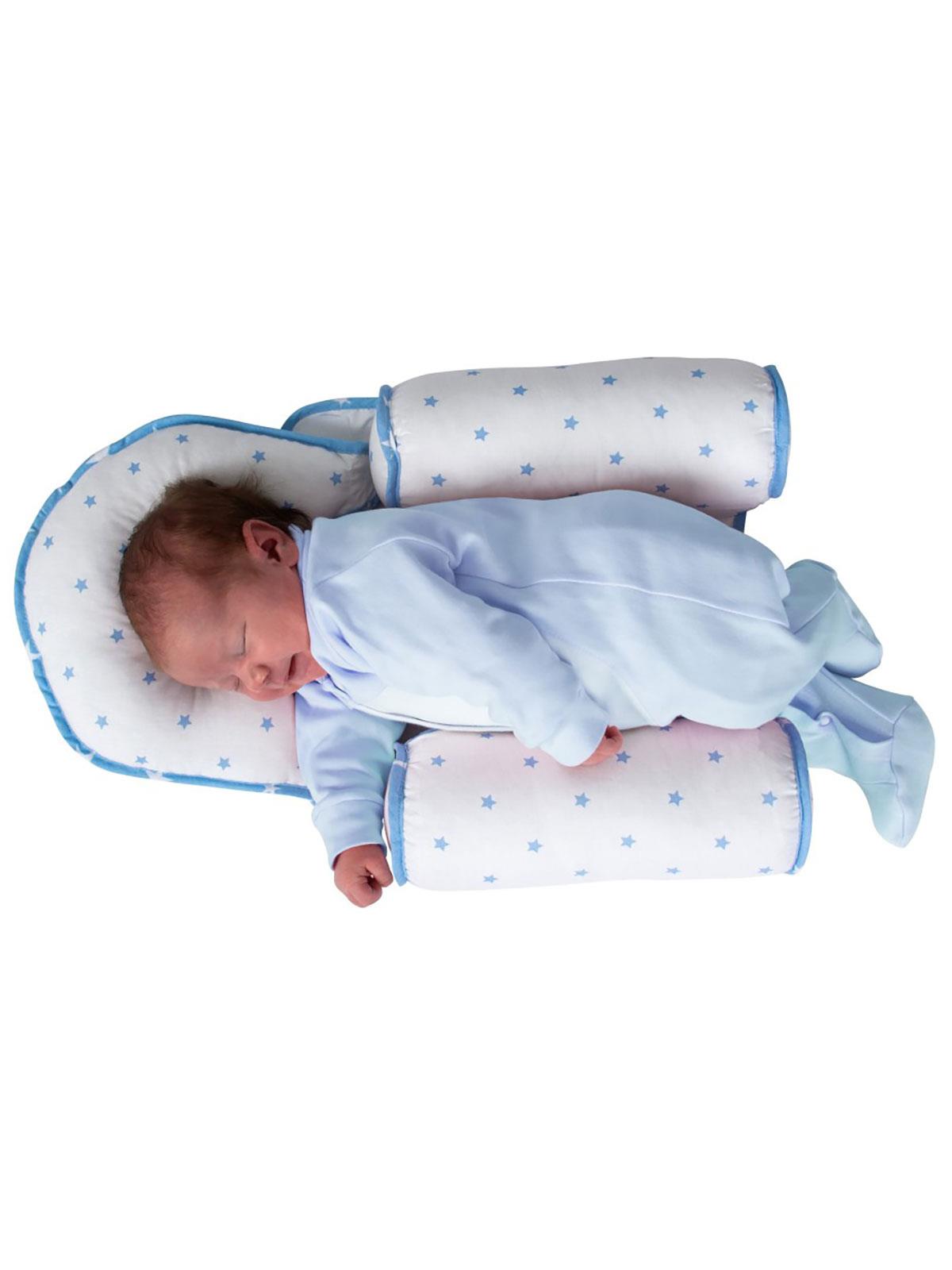 Sevi Bebe Kafa Şekillendirici Yastık & Yan Yatış Yastığı Mavi