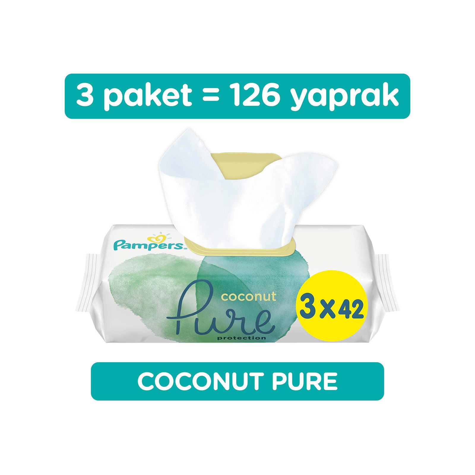 Prima Pampers Coconut Pure Islak Havlu 3x42 Yaprak