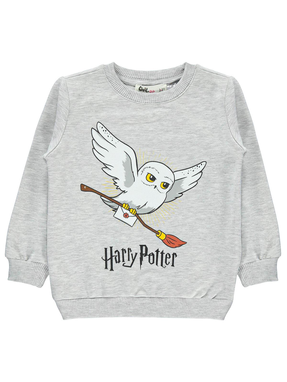 Harry Potter Kız Çocuk Sweatshirt 2-5 Yaş Gri