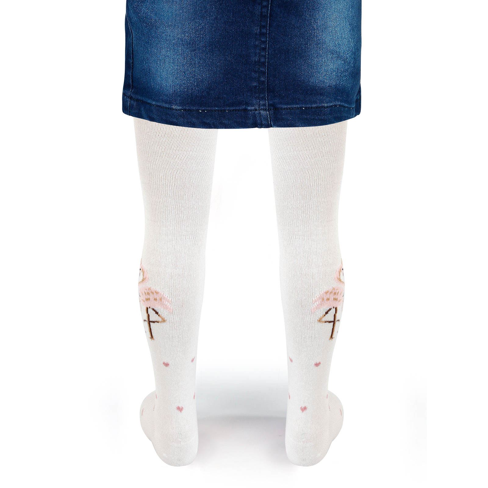 Civil Kız Çocuk Külotlu Çorap 3-11 Yaş Ekru