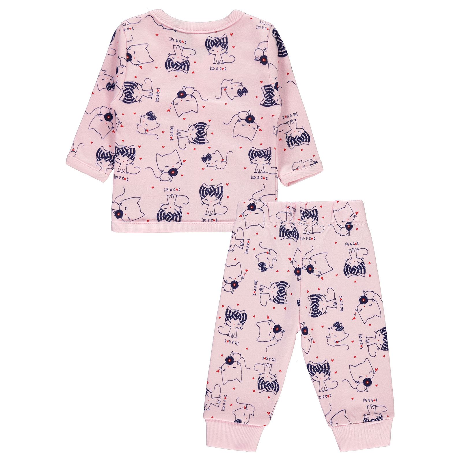 Civil Baby Kız Bebek Pijama Takımı 0-9 Ay Pembe