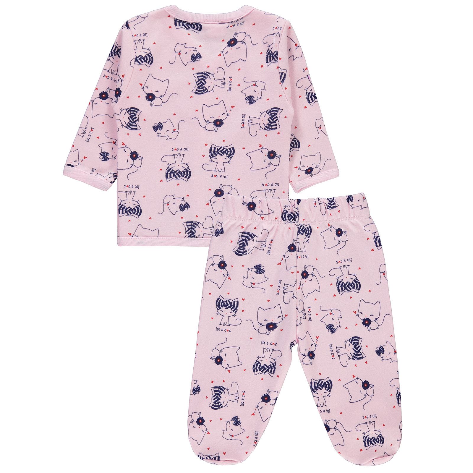 Civil Baby Kız Bebek Pijama Takımı 0-3 Ay Pembe
