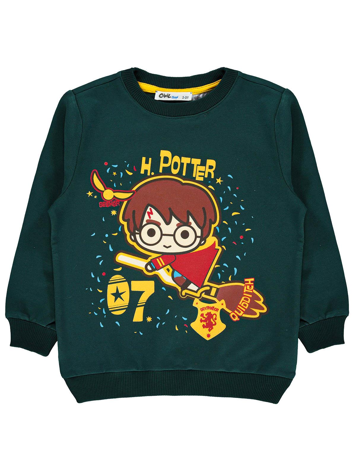 Harry Potter Erkek Çocuk Sweatshirt 2-5 Yaş Yeşil