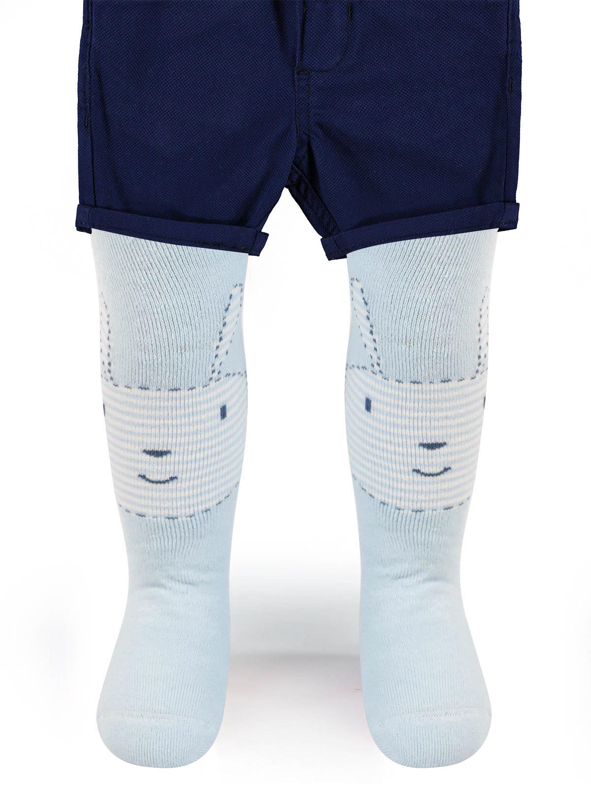 Civil Baby Erkek Bebek Külotlu Çorap 0-24 Ay Mavi