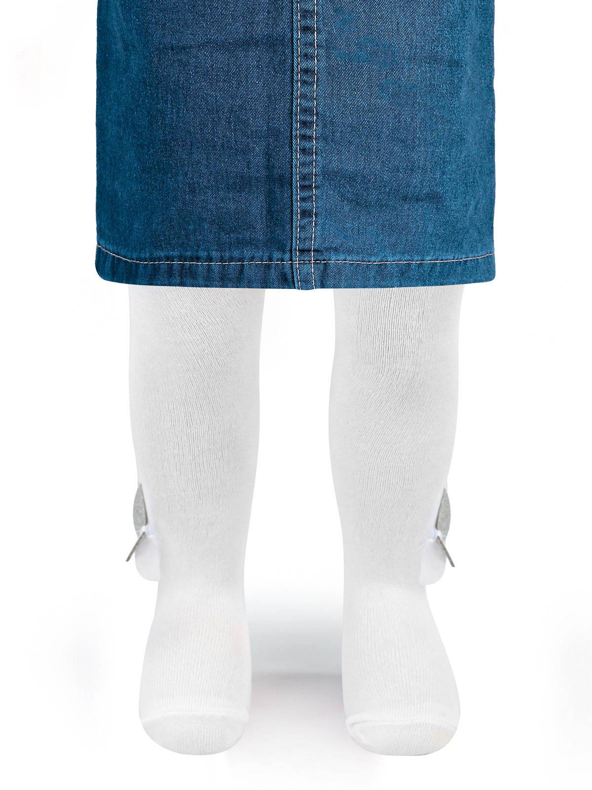 Katamino Kız Bebek Aksesuarlı Külotlu Çorap 0-18 Ay Beyaz