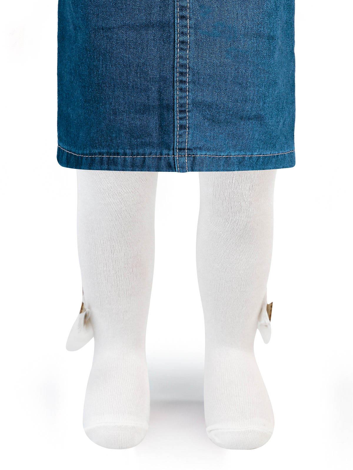Katamino Kız Bebek Aksesuarlı Külotlu Çorap 0-18 Ay Ekru