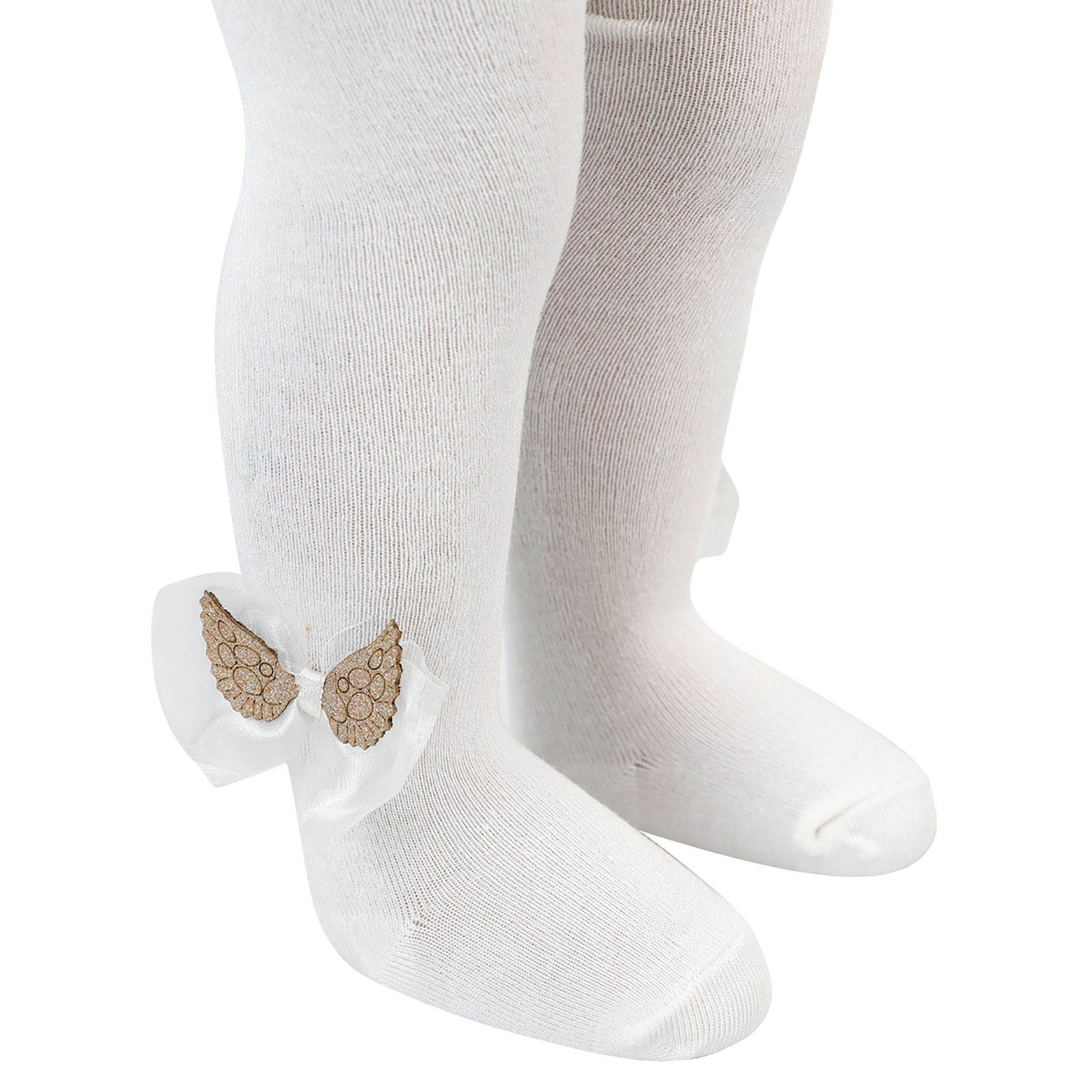 Katamino Kız Bebek Aksesuarlı Külotlu Çorap 0-18 Ay Ekru